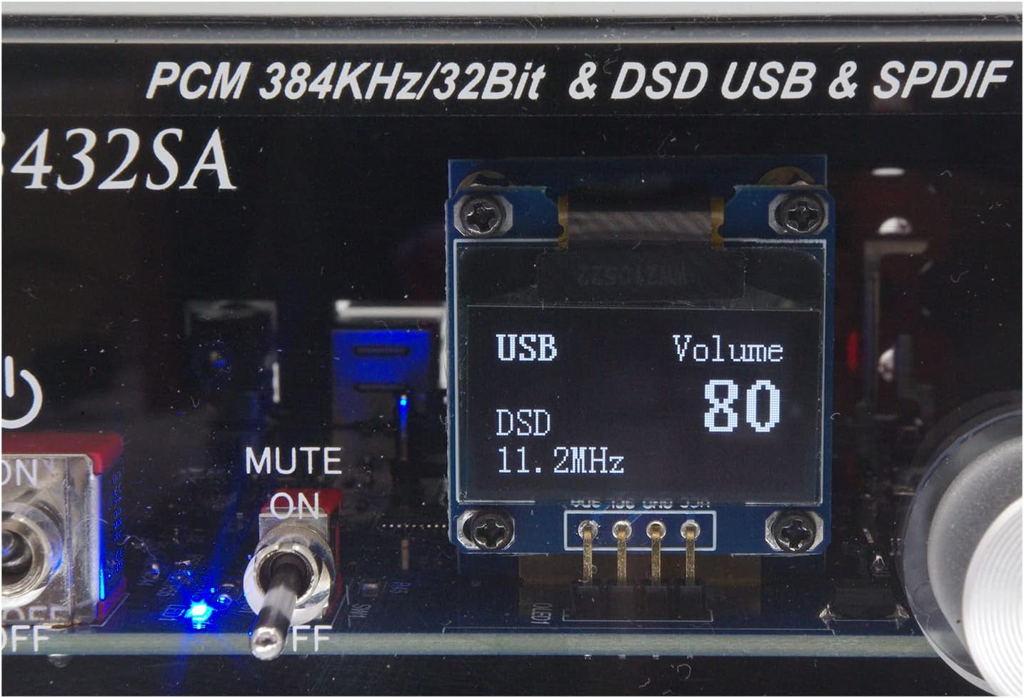 Display showing DSD 11.2MHz