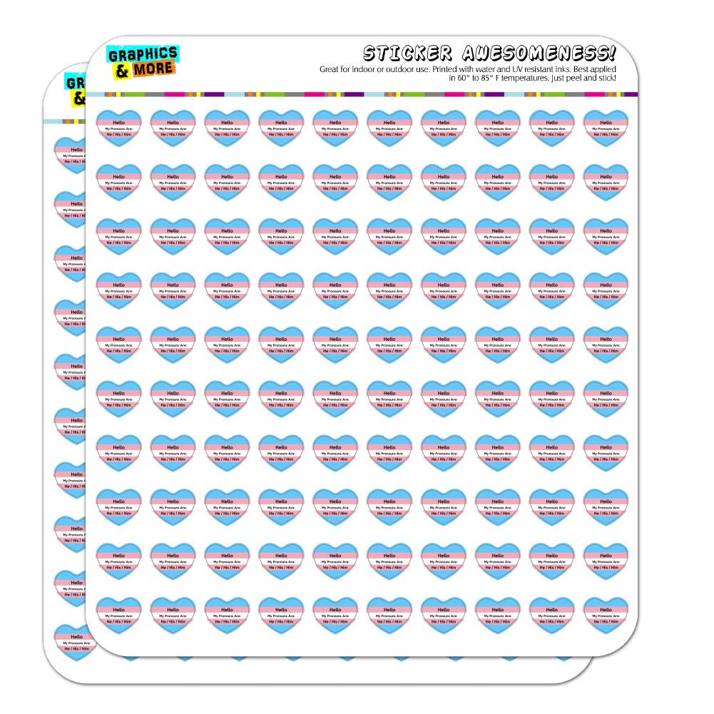 Flo Progressive Nametag Pronoun Stickers 600-Pack - Gender Identity ...