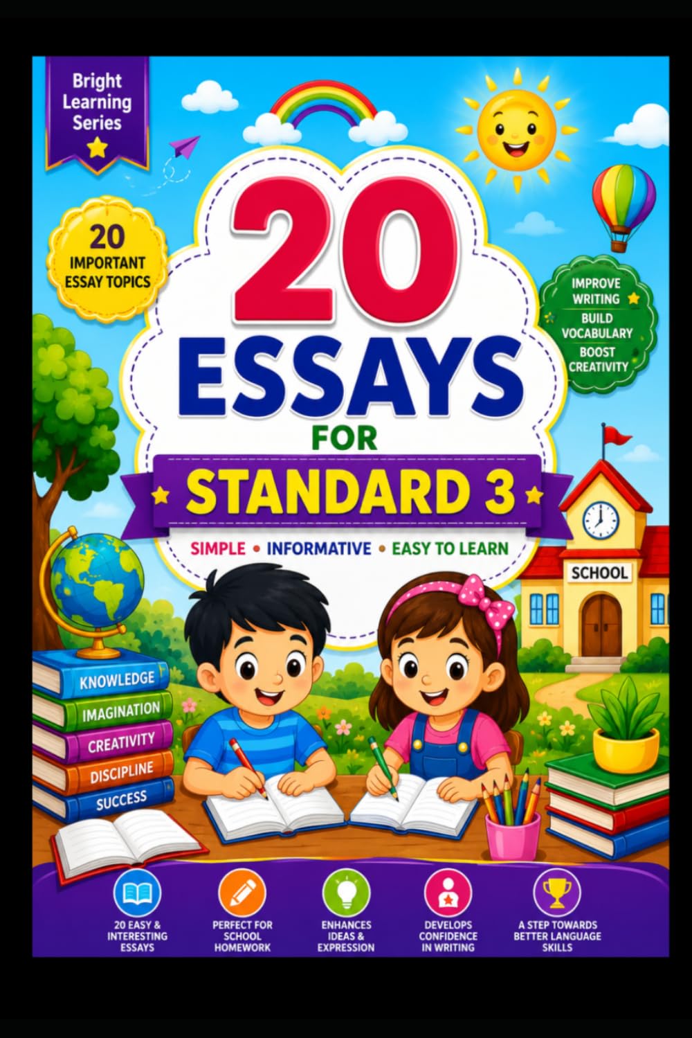 20 Essays for Standard 3: Simple • Informative • Easy to Learn: 2 (Bright Minds Learning Series)
