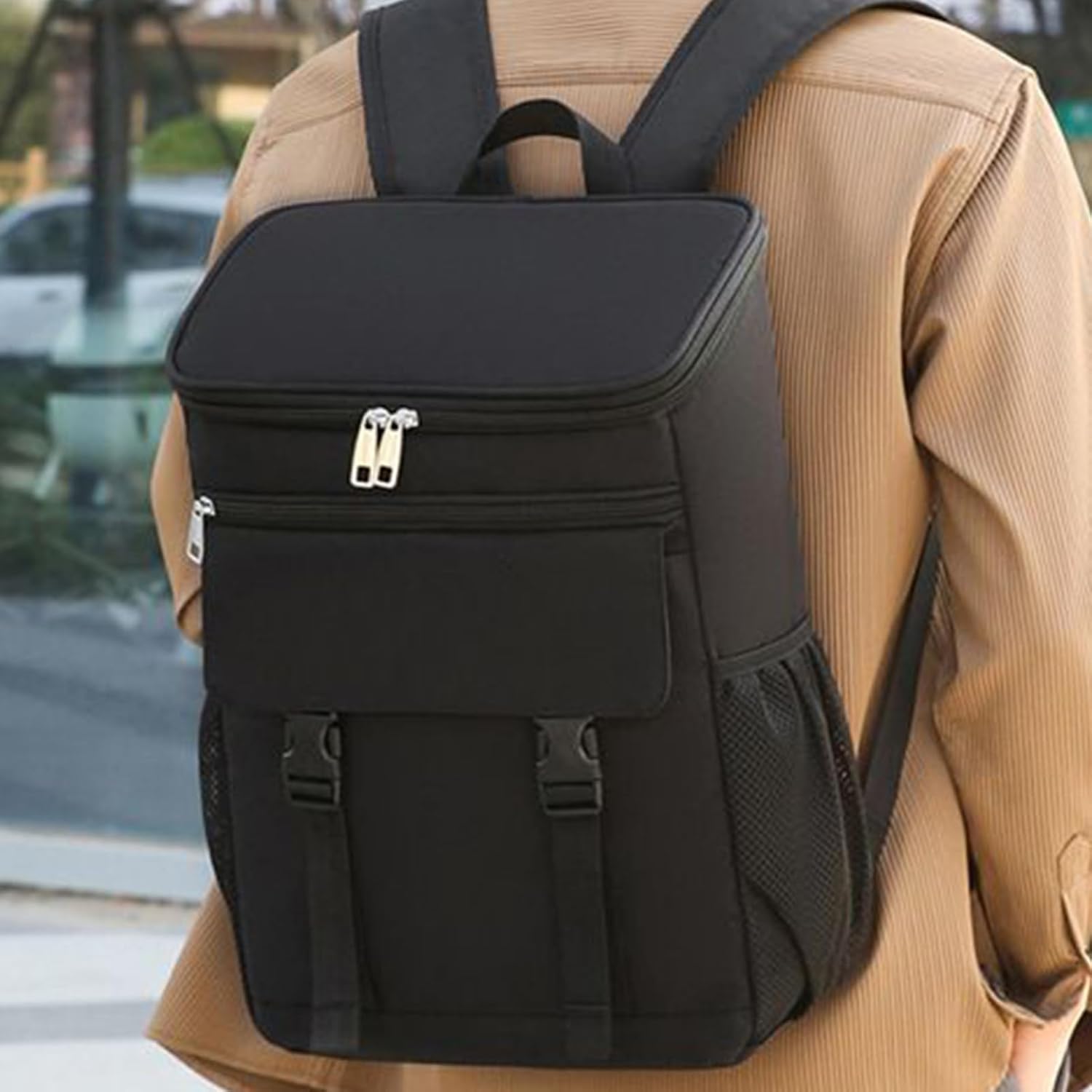 バックパッククーラー - 断熱クーラーバッグ | 保温バッグ 漏れ防止 冷却パック ハイキング スポーツ サイクリング 釣り ピクニ