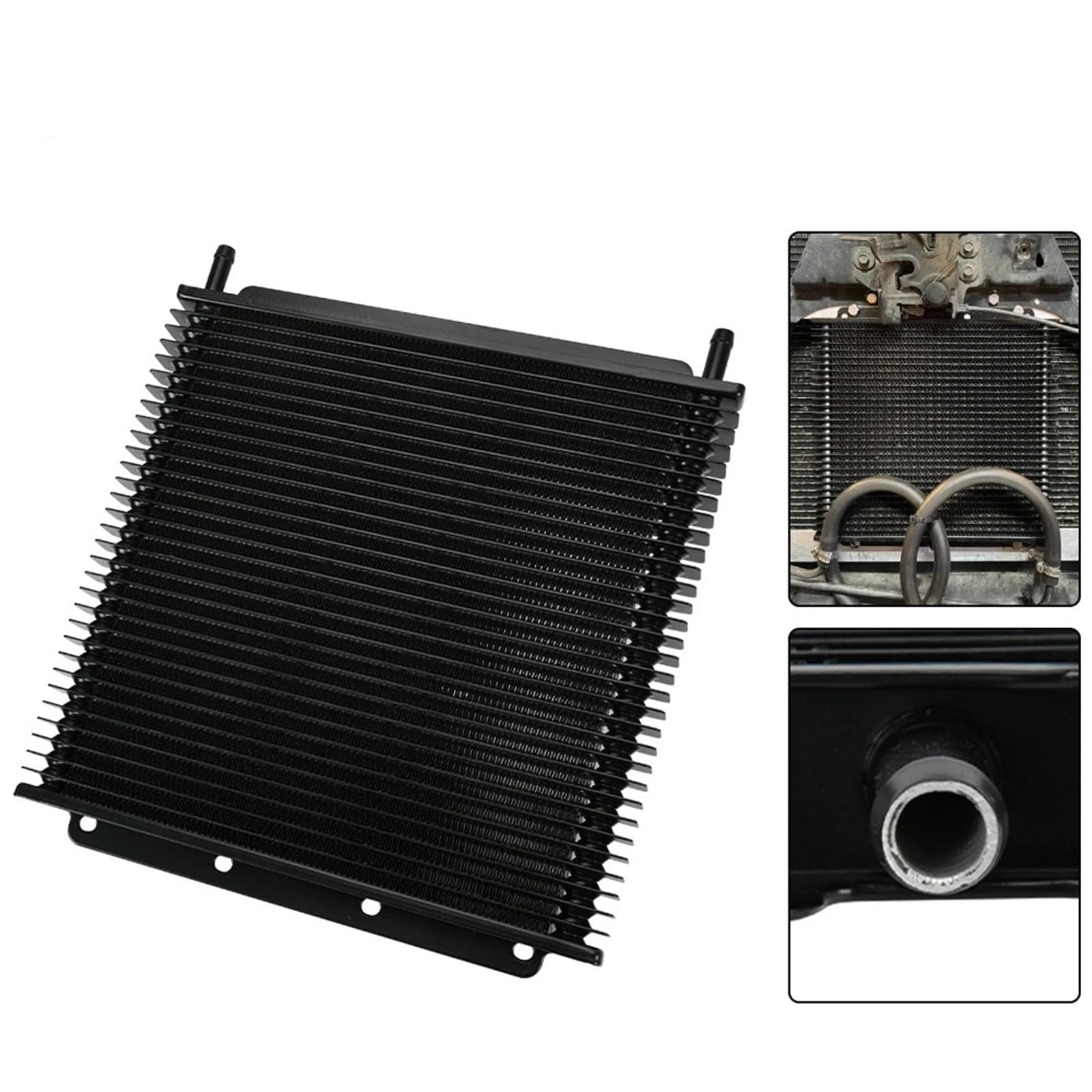 Engine Oil Cooler Radiador Enfriador de Aceite Radiador universal de aluminio refrigerado por aceite, enfriador de aceite de transmisión automática de 14/25/32 filas(32ROWS)