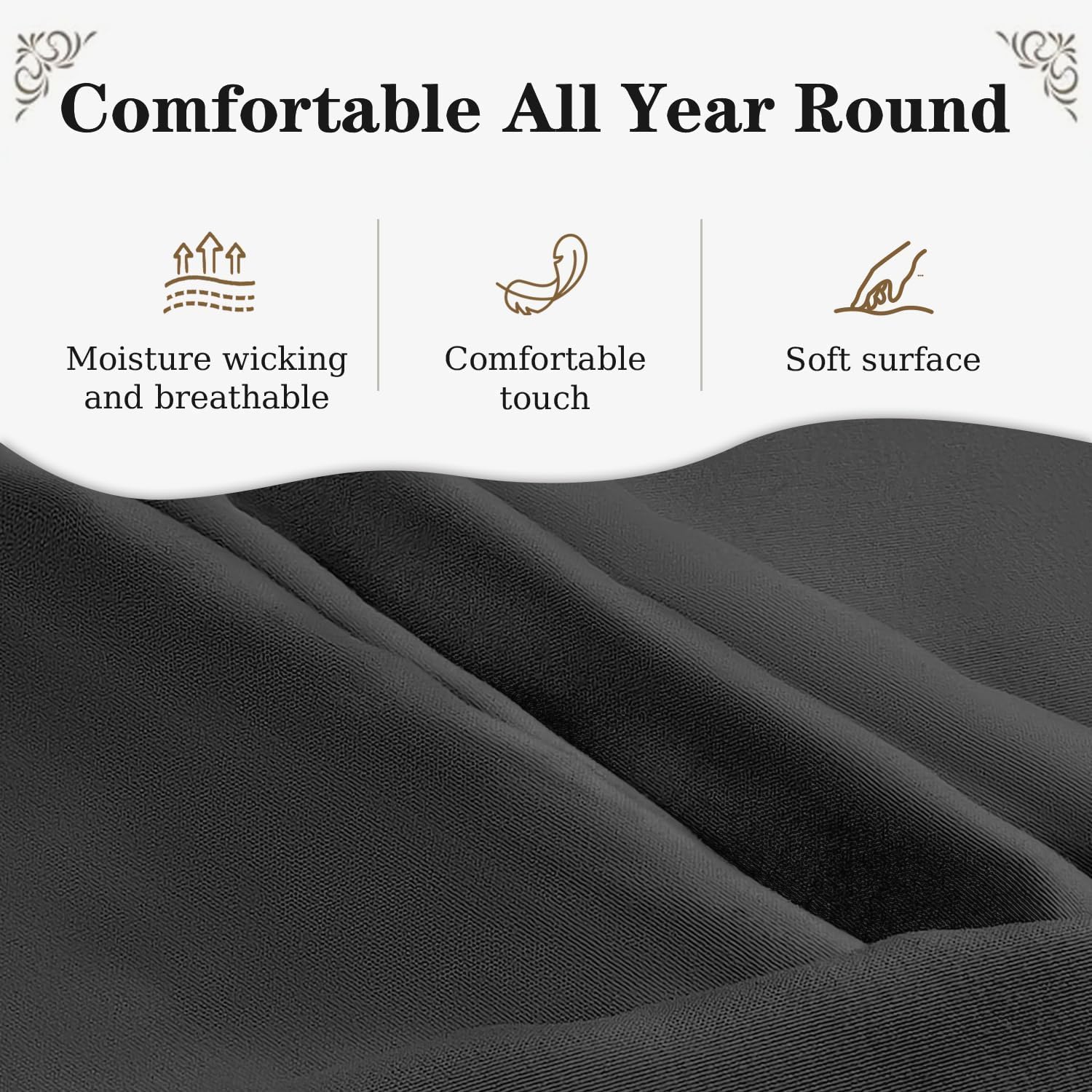 Zippered Floor Futon Mattress Cover 84" L x 43" W Japanese Floor Mattress Japanese Futon Washable Tatami Cover Black