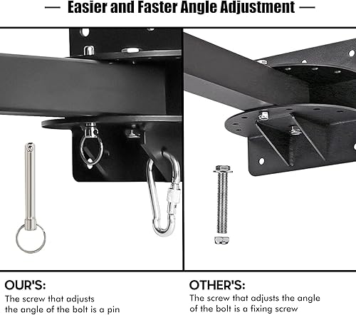 Miniatura 5 de Soporte de pared para bolsas pesadas, soporte para saco de boxeo resistente, soporte de pared ajustable para bolsa de boxeo resistente para el hogar