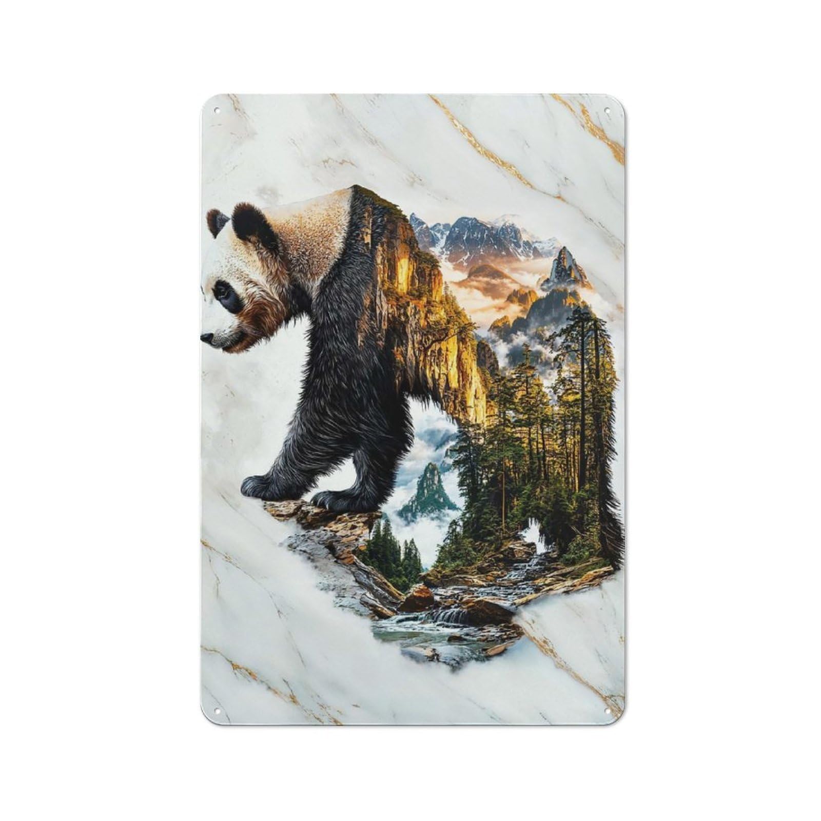 Junmoney The Peaceful Wanderer Tin Wall Plaque 30X20cm With For Living Room Or Hallway, For Garage, Workshop And Man Cave Decoration