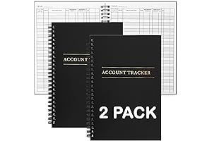 Essential 2-Piece Ledger Bookkeeping Set for Small Business or Personal Home Budget...