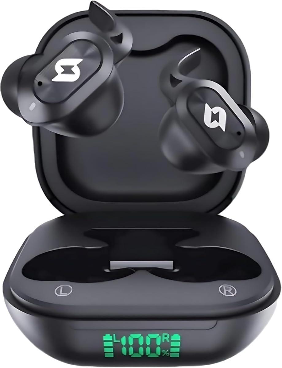 Wireless Earbuds Bluetooth Headphone Built in Mic Stereo Bass 64H Playback | Wireless Charging Case Waterproof Ear bud Stereo Bass LED Power Display for iPhone Android Phones Computer Sport Game Workout