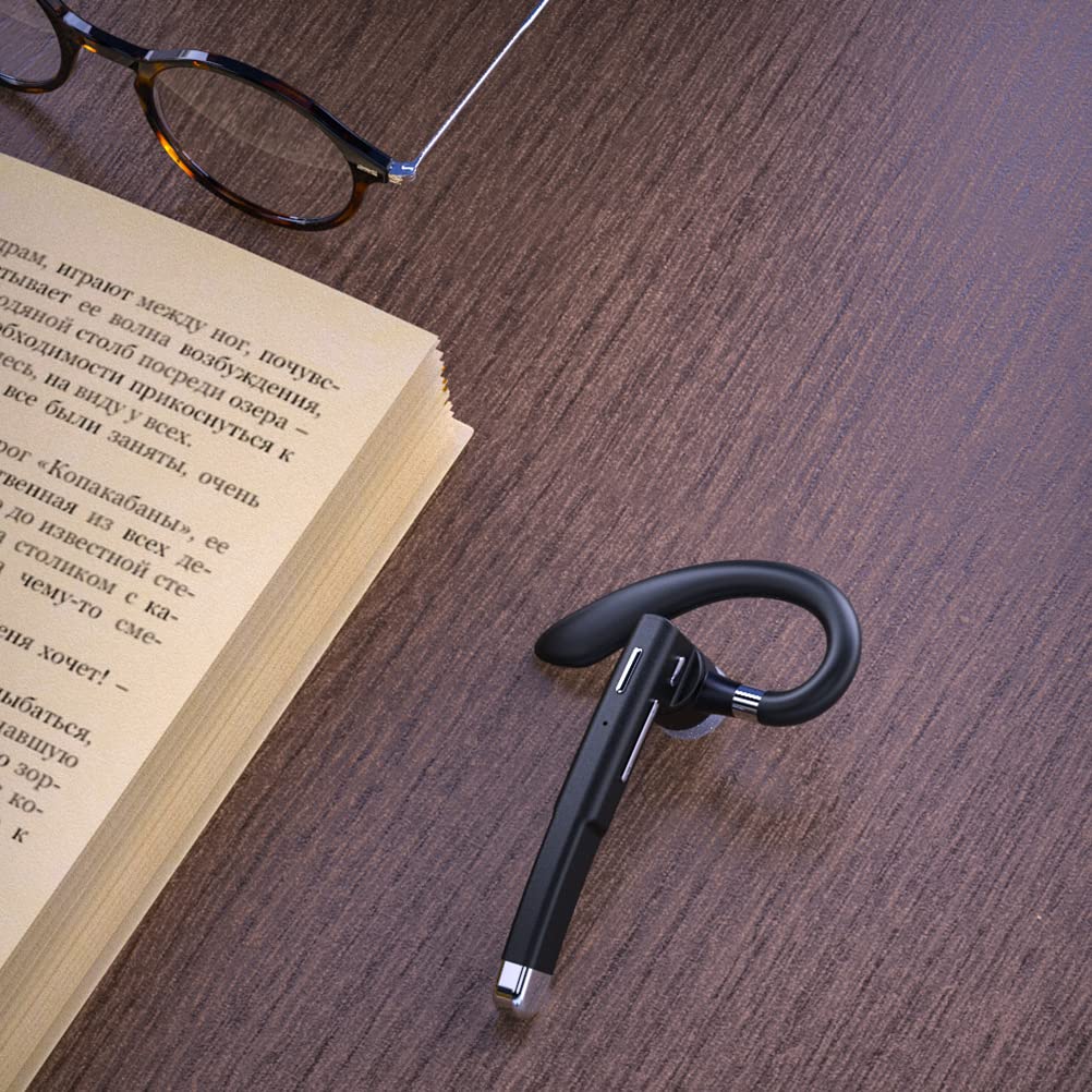 Auricolare Bluetooth Auricolare Vivavoce Girevole a Orecchio Singolo con Custodia di Ricarica per Display della Batteria per la Guida in Ufficio (520 seconda generazione)