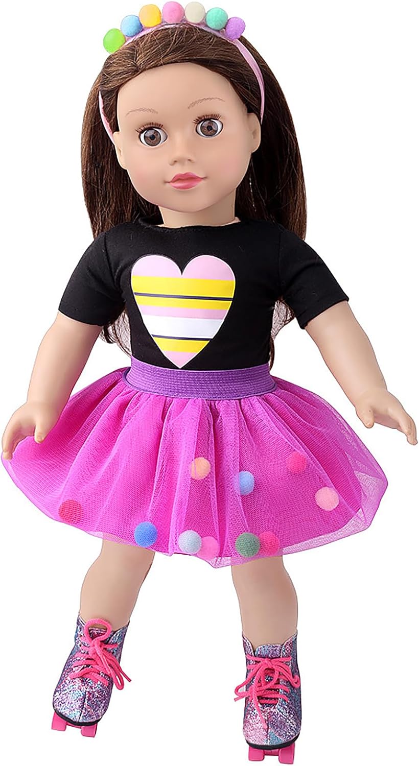 18 Inch American Doll Clothes and Accessories Travel Skating Sport Playset Outdoor Sport Accessories (Not Include Doll)