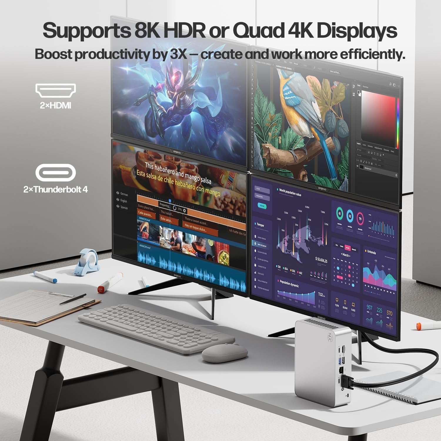 ASUS NUC 15 Pro Plus Small Desktop Computer, Intel Series 2 Core Ultra 7 255H, 64GB DDR5 RAM, 2TB PCIe SSD, Win 11 Pro, Intel Arc 140T GPU, Thunderbolt 4, WiFi 7, BT 5.4, Mini PC for AI Training