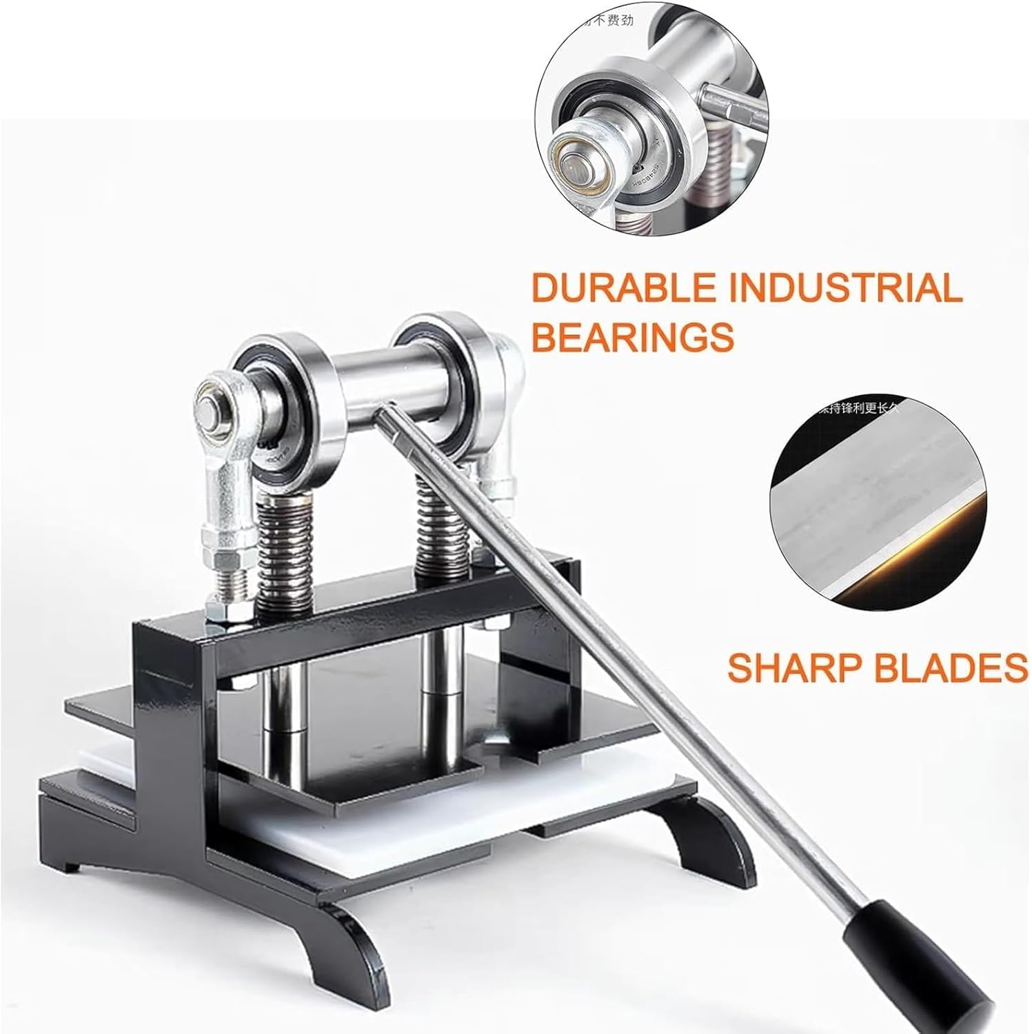 Table Tennis Racket Rubber Cutting Machine, Double Roller Bearing Leather Cutting Machines, Manual Table Tennis Rubber Edge Cutter, Rubbers Cutter for Penhold and Horizontal Grip