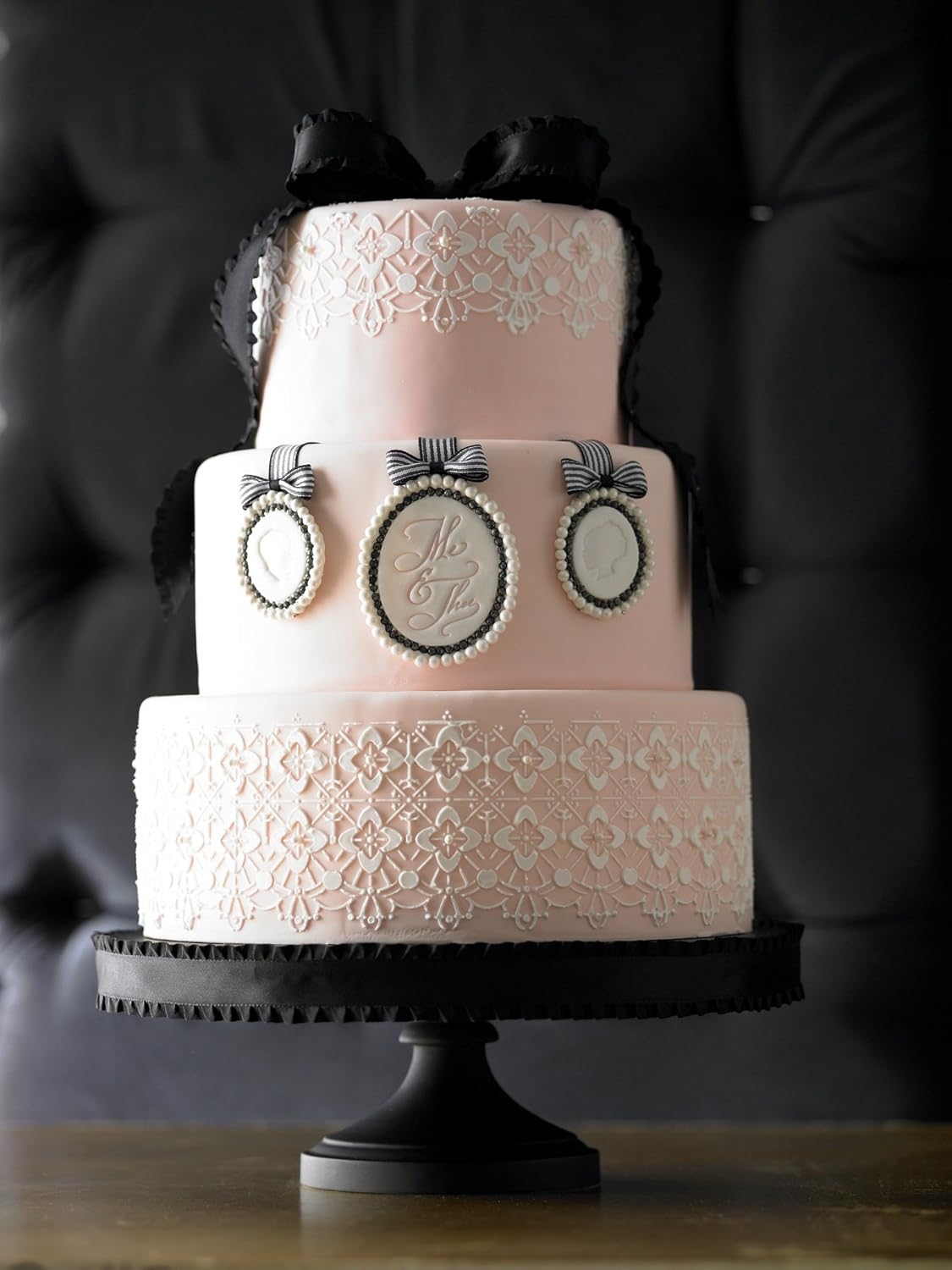 Designer Stencils Victorian Crochet Set Cake Stencils, Beige/semi-transparent
