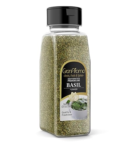 GranAroma Hojas de albahaca, fragancia dulce, ensaladas y sopas (6.4 onzas)