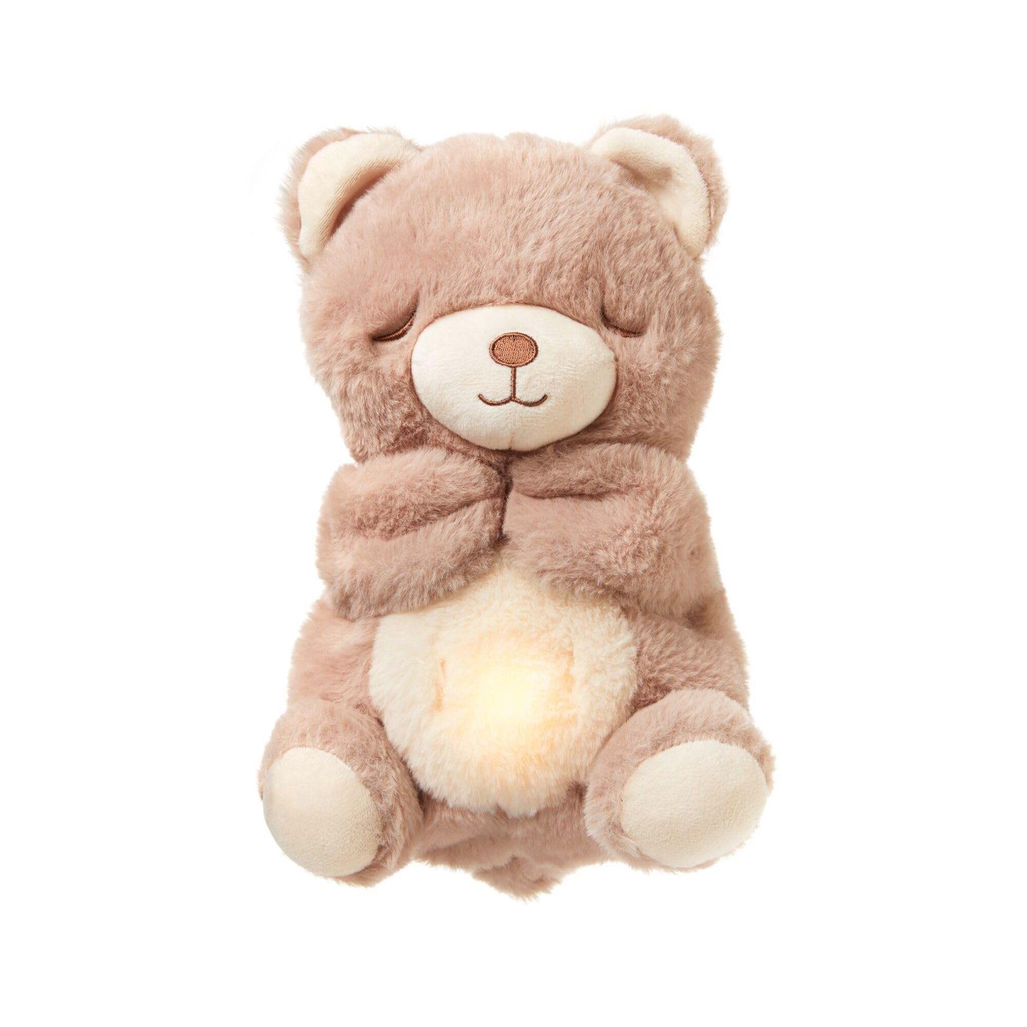 Nuby Mi Osito de Apego Relajante – Peluche de Buenas Noches – Peluche Luz Nocturna Musical para Bebé – Luz Nocturna con Sonidos y Ruido Blanco – Regalo de Nacimiento para Niña y Niño Recién Nacido