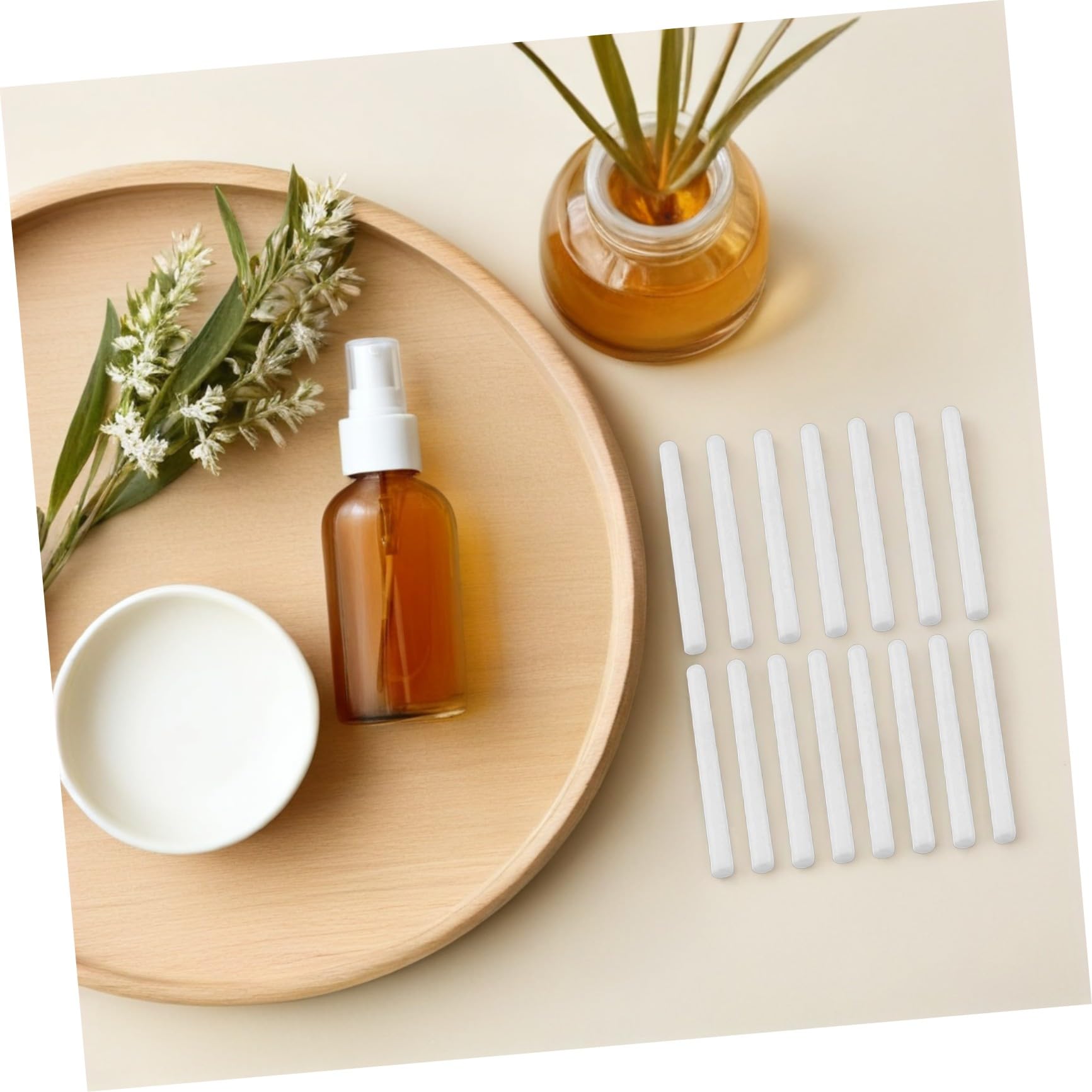 HEMOTON Bastoncini Diffusori di Profumo in Cotone 15 Pezzi Assorbimento Rapido e Alta Capacità D'acqua per Aromaterapia in Soggiorno e Cucina