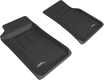 3D MAXpider Custom Fit Kagu Floor Mat Black Compatible with Mazda MX-5 Miata NA/MX-5 Miata NB 1989-2005 - Front Row