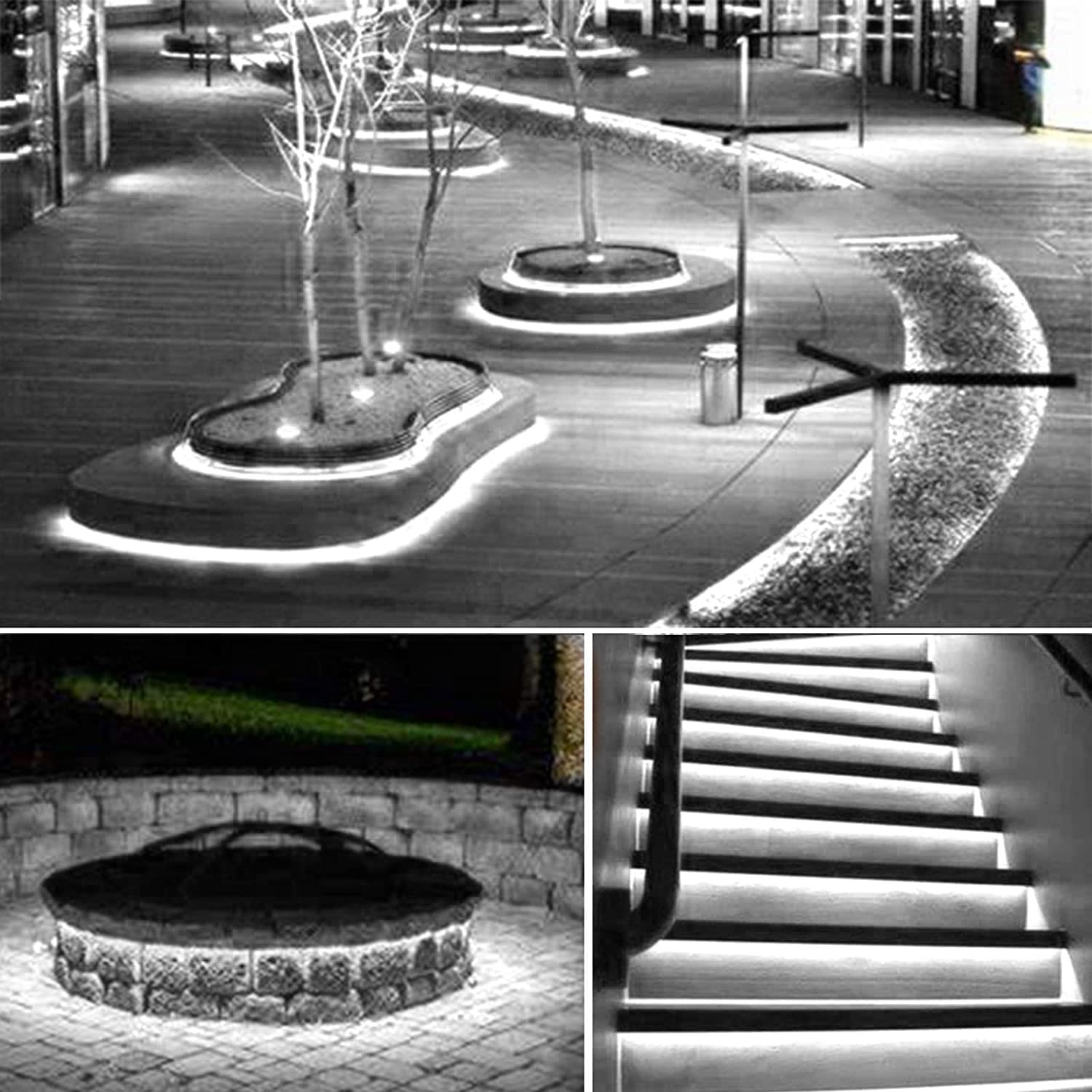 Striscia Luminosa Solari Esterno, 10m 240LED Striscia Impermeabili Luci Stringa,Catena Luminosa Solare con Telecomando,Luci a Corda con timer Telecomando per Giardino Natale (Bianco)