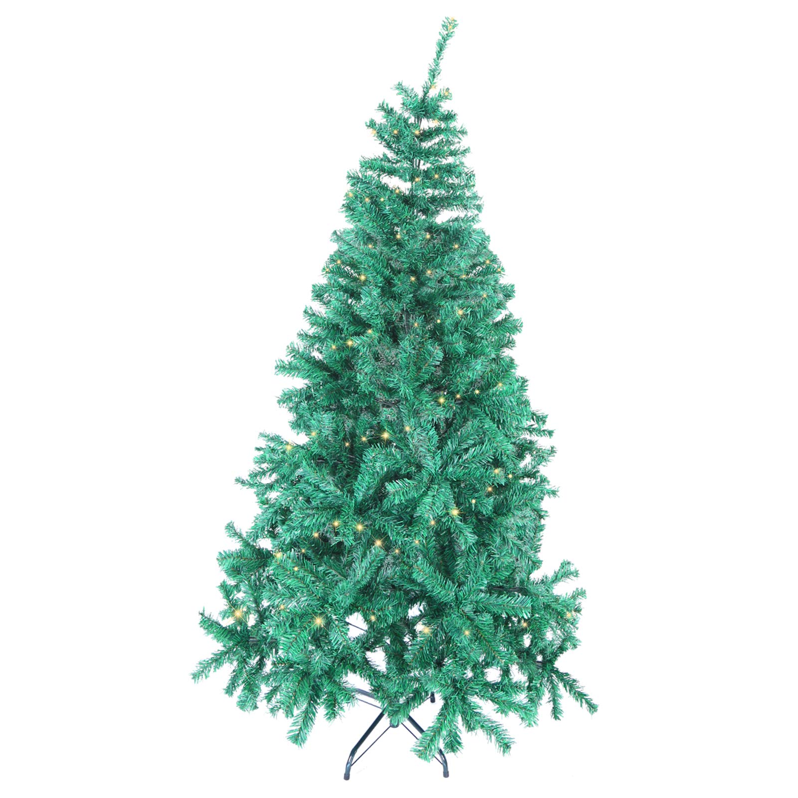 AGM Christmas Tree 6ft, Christmas Artificial Pine Tree with 600 Branches, 300 Light, Metal Stand, 6 Feet Tall Christmas Tree for Holiday Christmas Decoration