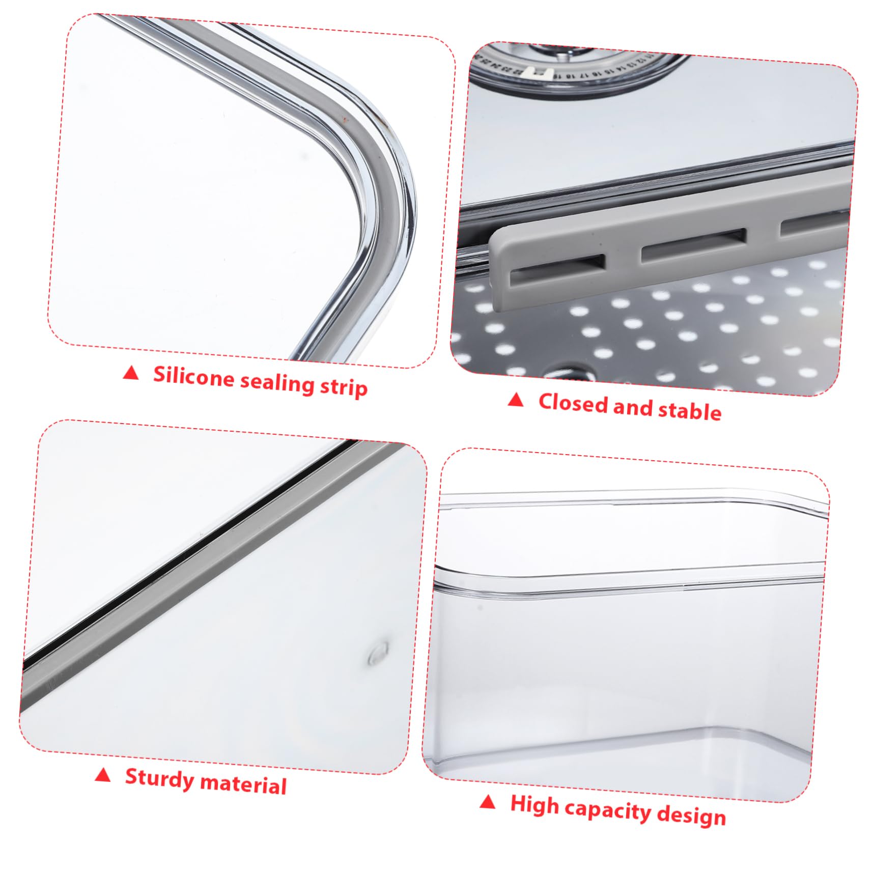Mikinona Caja De Almacenamiento Organizador De Refrigerador Sellado Hermético Contenedores De Cocina Material Pet
