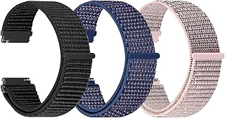 YCHDDER - Quick Release Solo Loop Nylon Sport Watch Straps - Choose Colour & Width - 16mm 18mm 19mm 20mm 22mm
