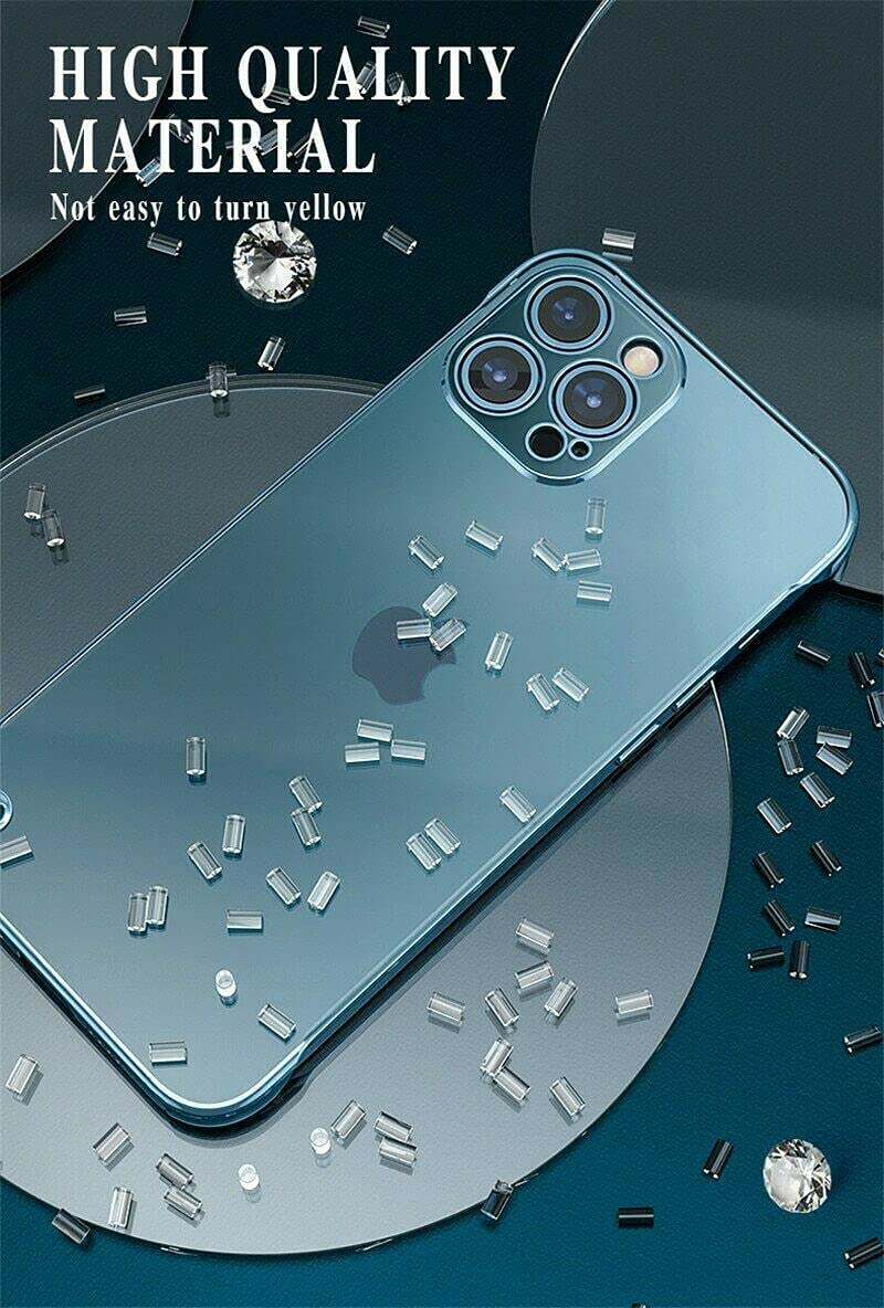 SORAKA Custodia Trasparente Per IPhone 13 Pro Max – Paraurti Morbido + Back Rigido HD – Pulsanti Metallo – Anticaduta Militare