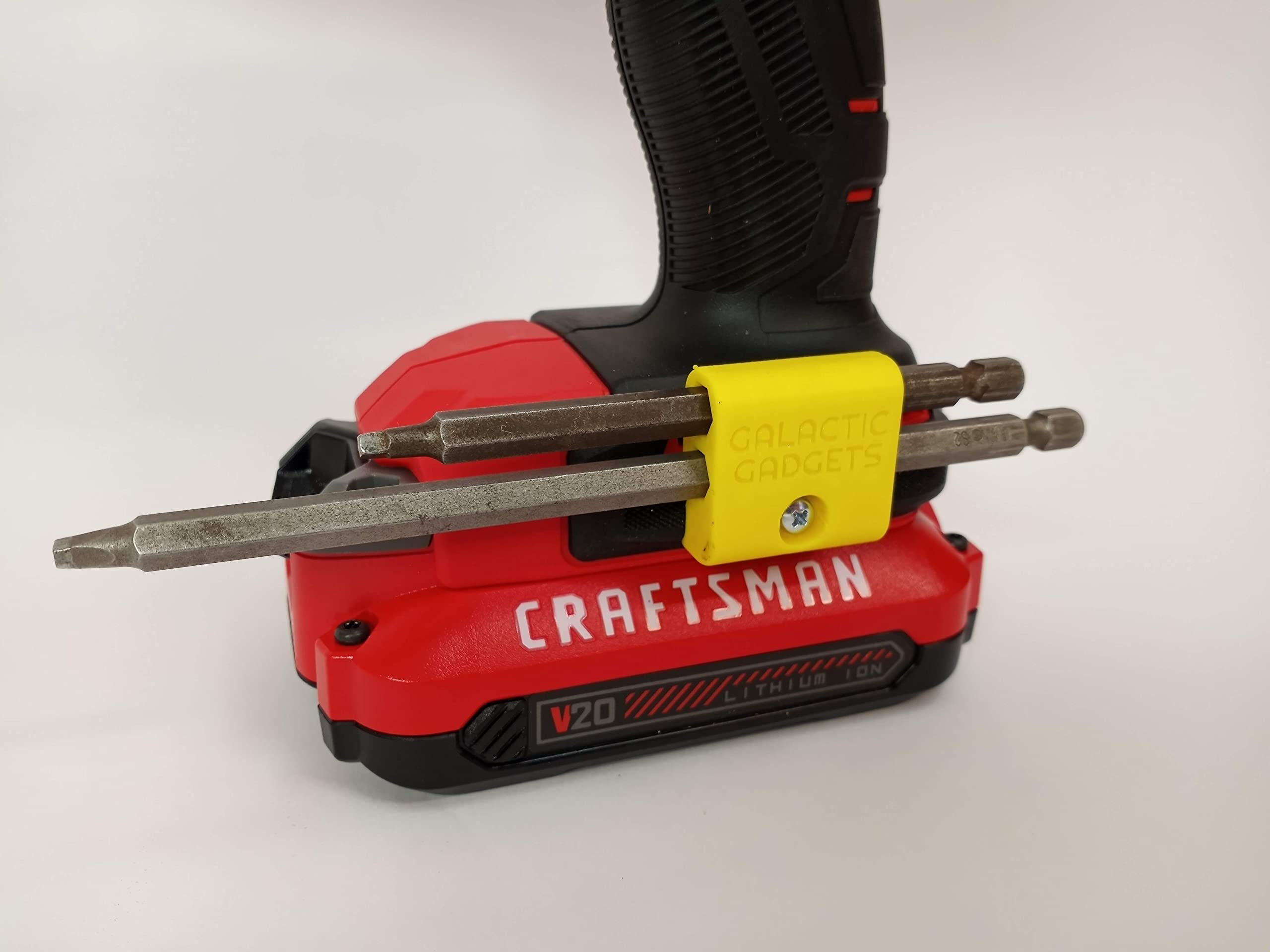 Długi uchwyt magnetyczny do bitów Dewalt 20 V, bezpiecznie trzyma długie i krótkie bity - Galactic Gadgets (żółty)