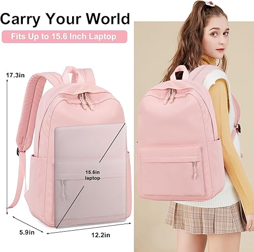 Miniatura 2 de LOIDOU Mochila para adolescentes y niñas de secundaria, primaria y primaria, mochila de 17 pulgadas para niños, mochila para computadora portátil