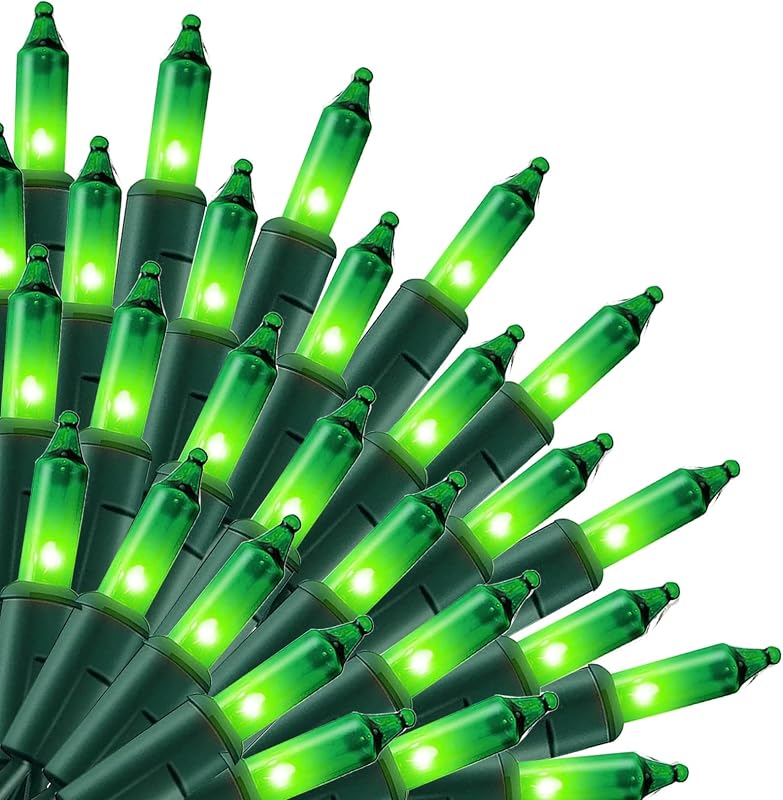 Uptotop Christmas 100 Count String Light, 20FT Plug in Waterproof String Light Decorations for St. Patrick's Day Party Carnival Supplies, Outdoor Yard Garden Decor (Green)