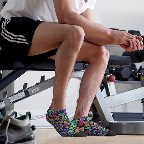 Miniatura 5 de devor Men Ankle Socks Low Cut Socks for Men's Short Sock Fashionable Mushrooms Funny Mushrooms Magic Mushrooms Plant Forest Sock