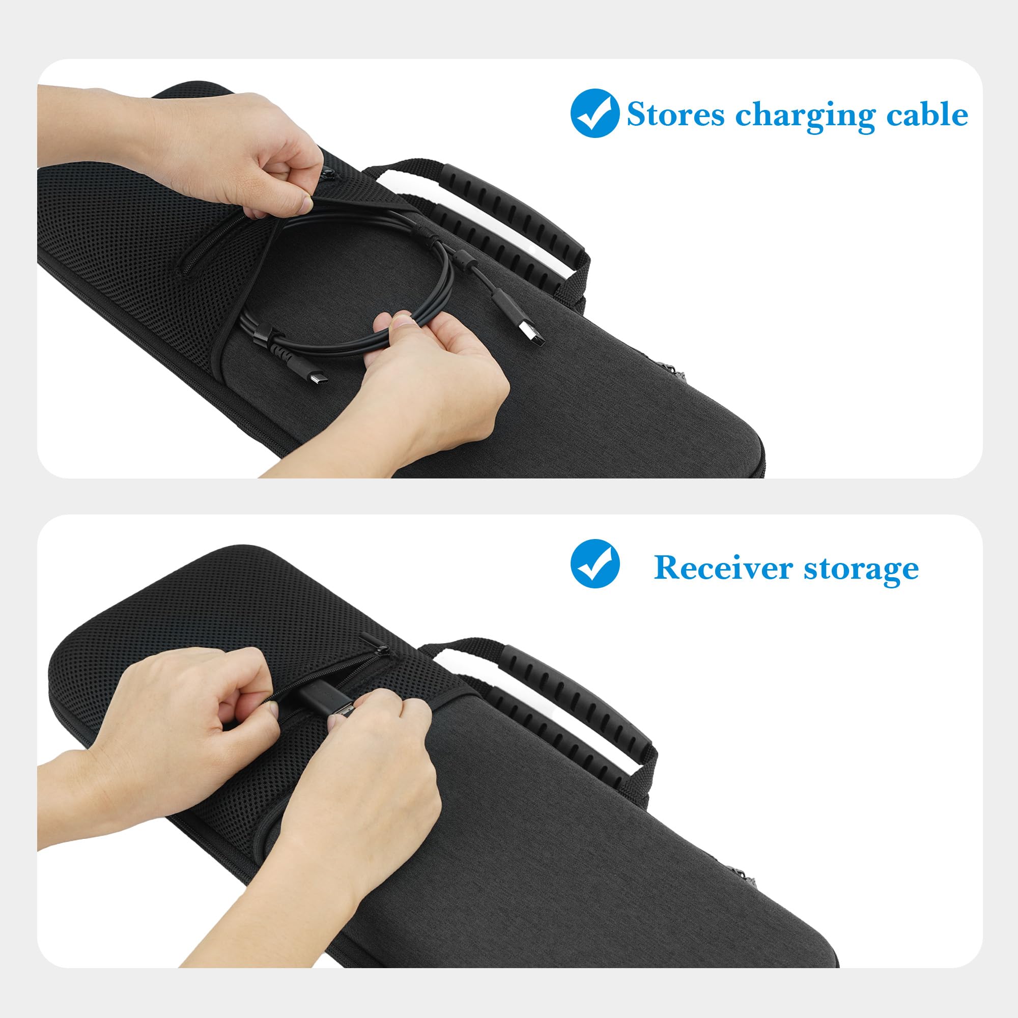 Geekria Custodia rigida per tastiera, compatibile con Keychron K10 HE/K10 Max/Q6 HE/V6, Redragon K668/K689/K556 PRO, AULA F108 PRO, borsa da viaggio per tastiera per computer a 104 tasti