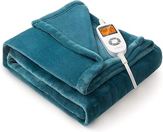 Best VIPEX Heated Blanket Electric Throw, 50” x 60” Flannel Electric Blanket with 10 Heating Levels & 3 Timer Settings Auto-Off, Travel Home Office Use, ETL Certified, Machine Washable, Forest Green Review 