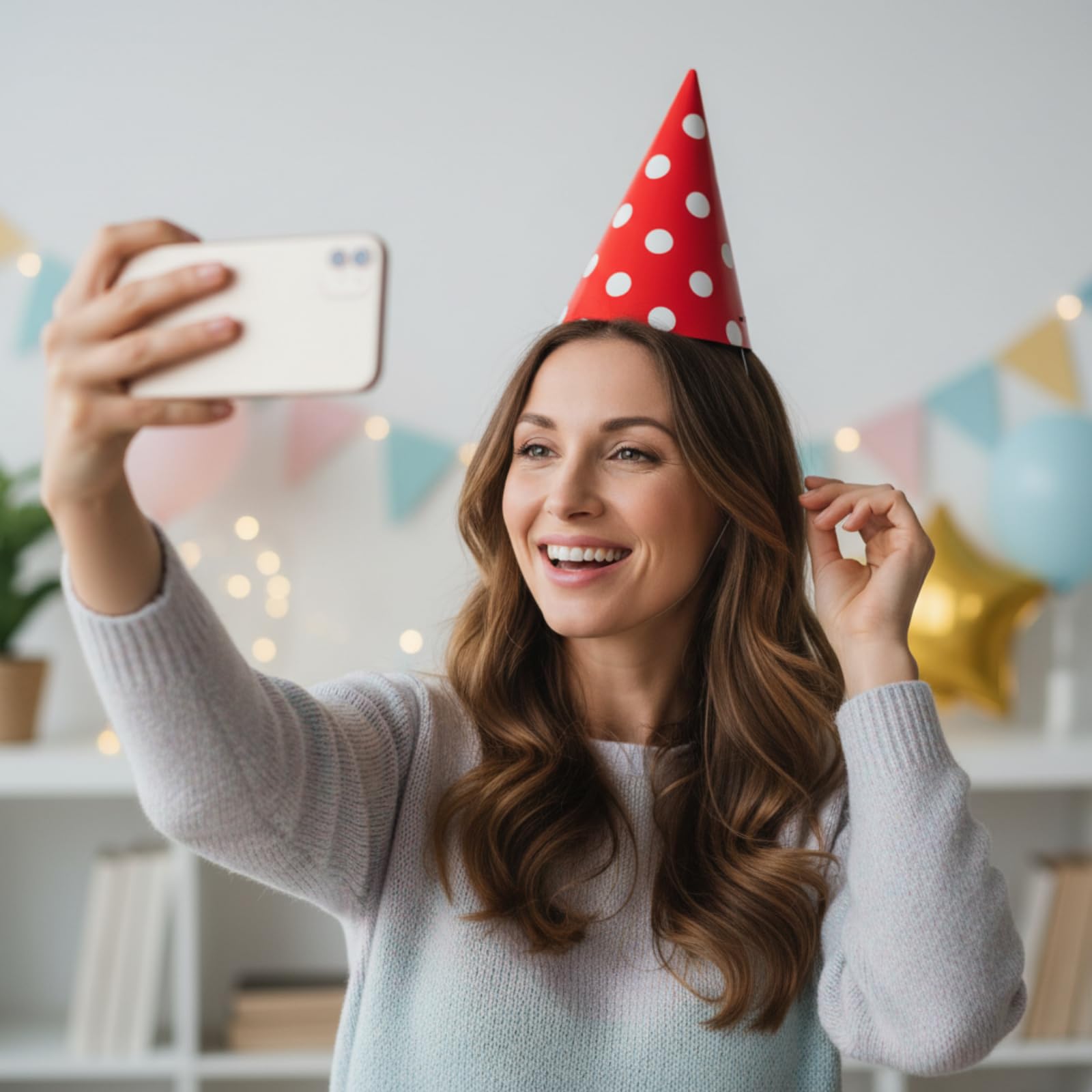 Mumufy 100 Stück rote Kegel-Partyhüte, weiße runde Punkte, schöne Geburtstagsmütze, Partyhüte, Kuchen-Papierhüte, für Geburtstagsparty, Kopfbedeckung