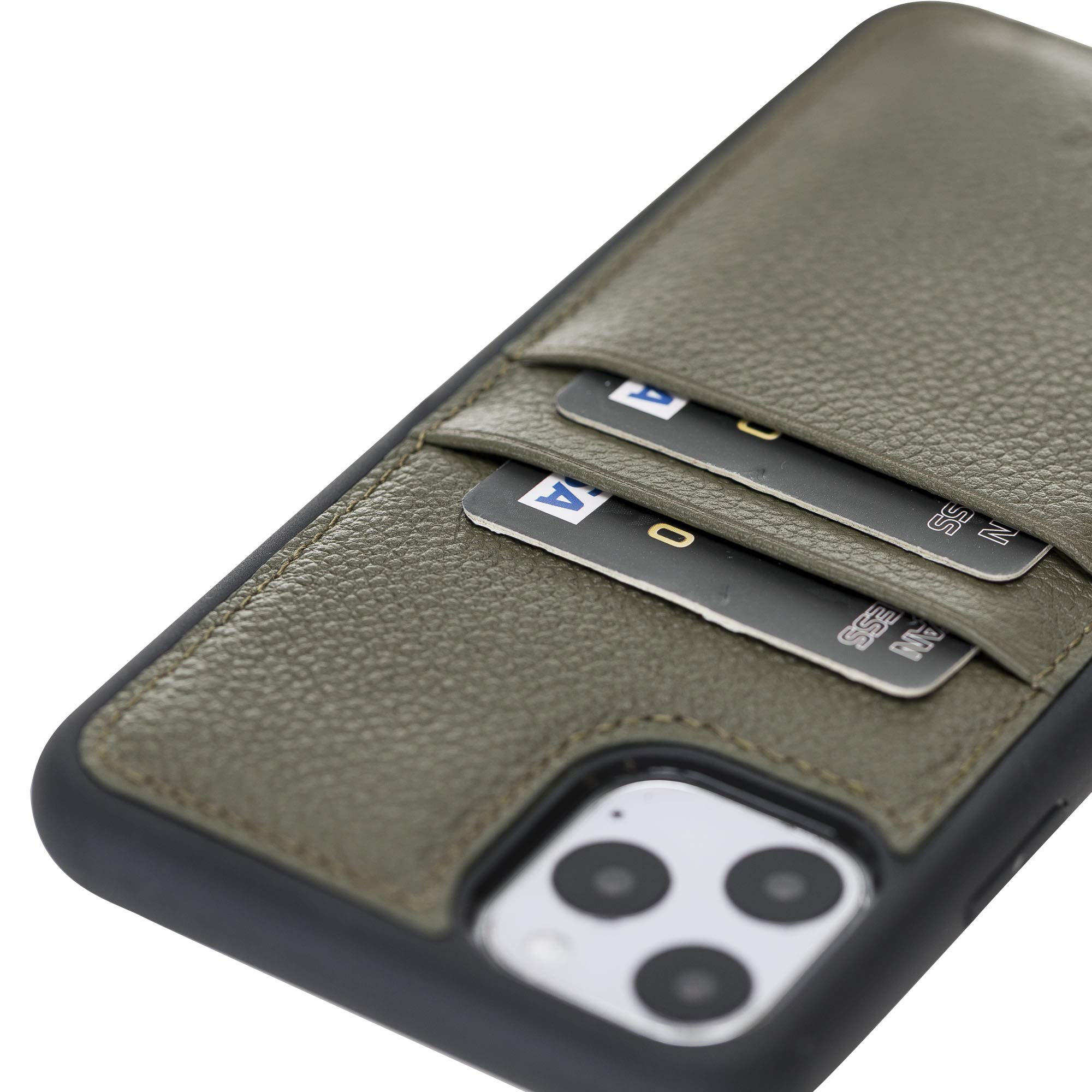 Venito Capri Leather Wallet Case Compatible with iPhone 11 Pro Max (6.5 inch) – Extra Secure with RFID Blocking & Padded Back Cover - Midnight Green