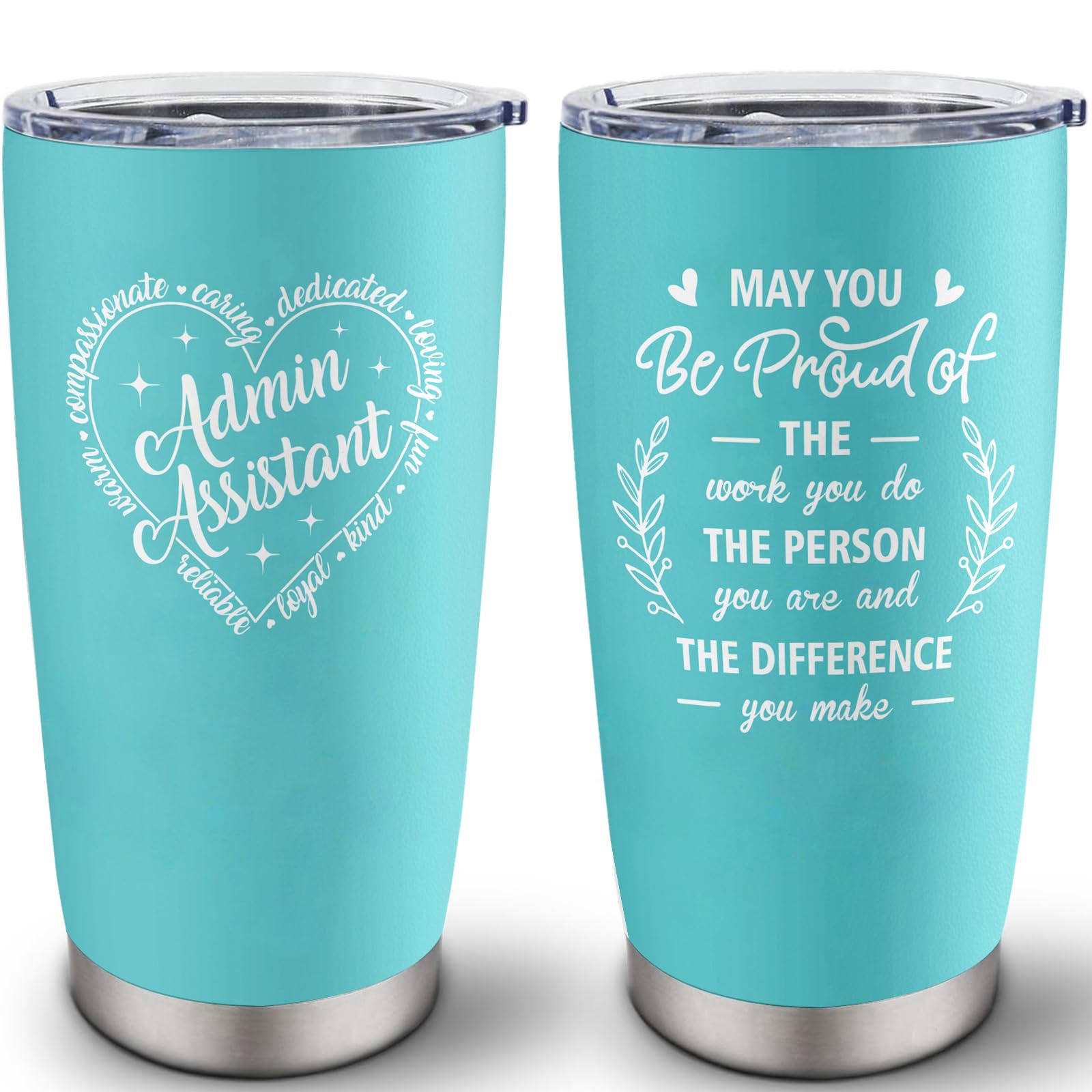 Louasedh Administrative Assistant Gifts for Women, Administrative Professional Day Gifts, Admin Assistant Appreciation Gift 20 oz Stainless Steel