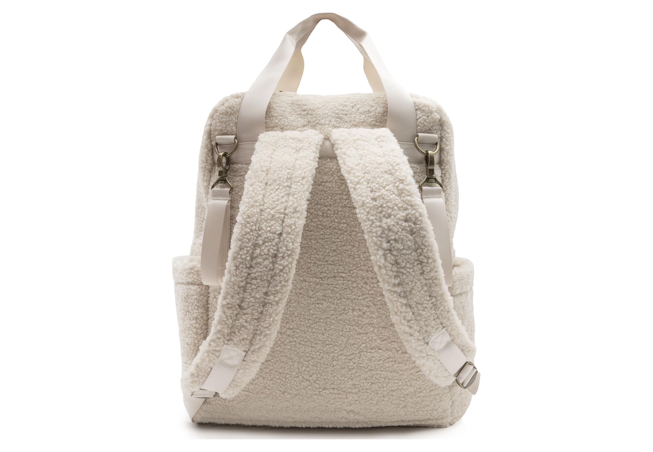 Jollein Wickelrucksack - Teddy Lou - Wickeltasche mit Wickelunterlage - Mit Fächern & Kinderwagenbefestigung - Flaschenhalter - Sand - 40x30x16 cm