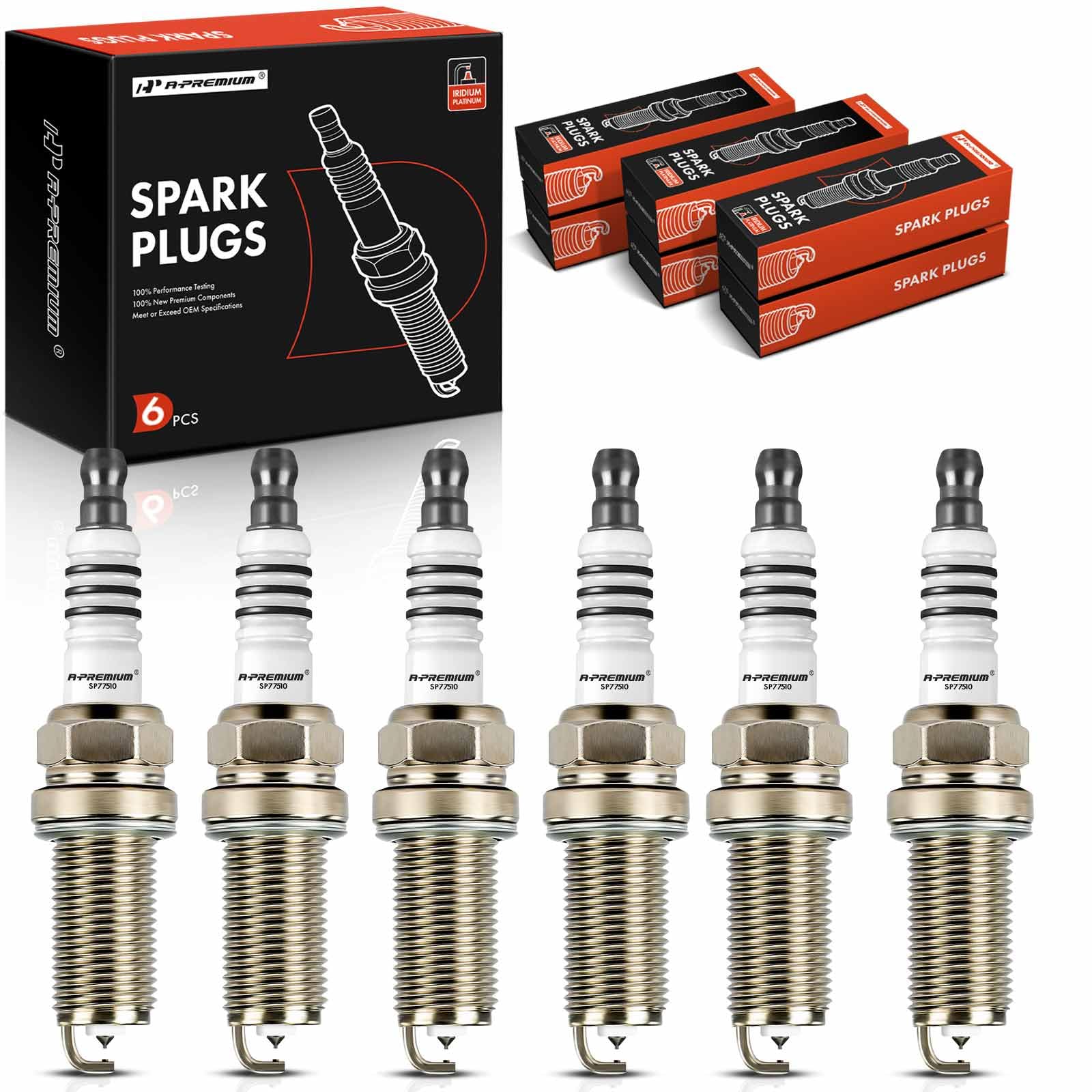 A-Premium Iridium Platinum Spark Plugs Compatible with Ram 1500 & Honda Accord, Accord Crosstour, Pilot, Odyssey, Ridgeline & Jeep Grand Cherokee &