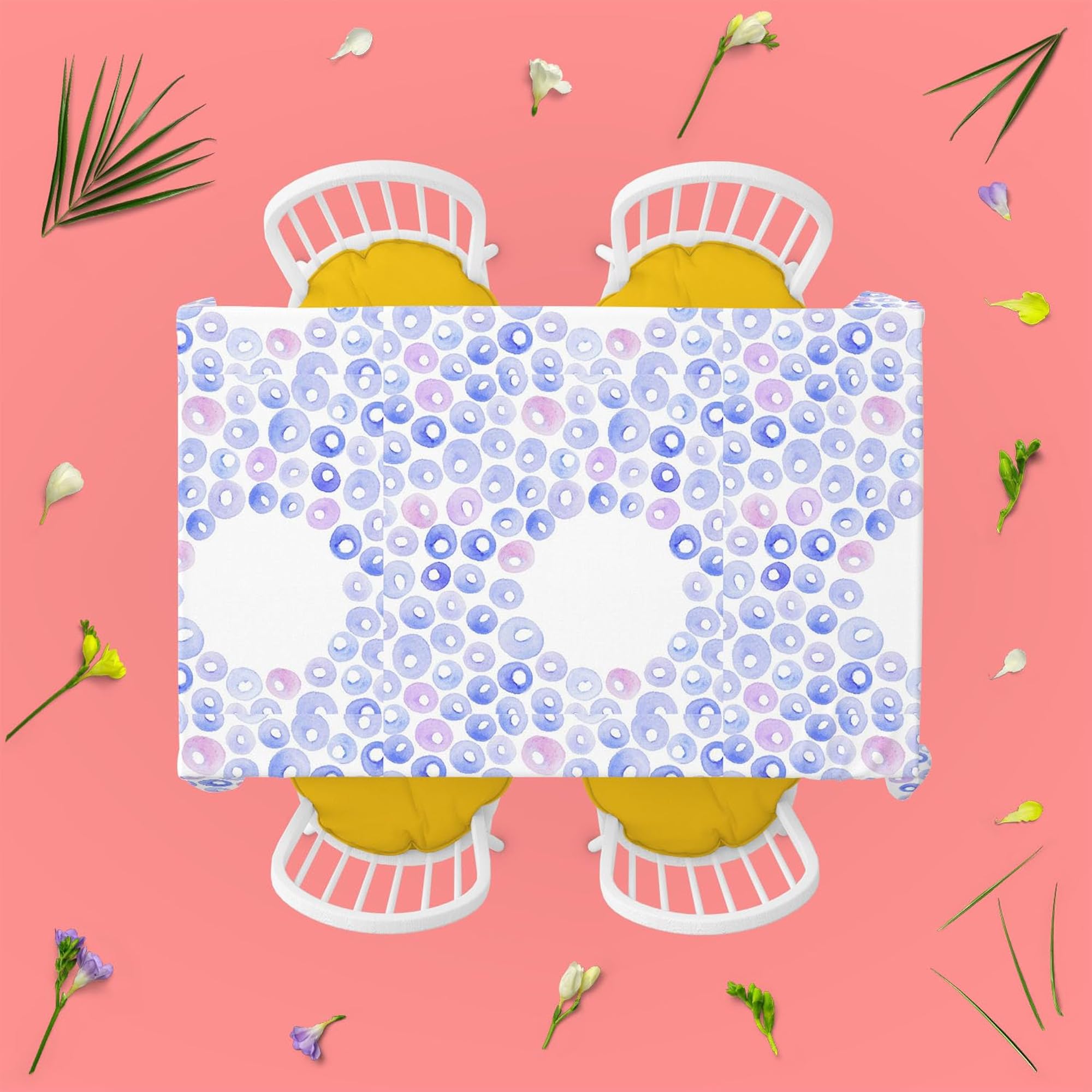 Watercolor Drops D1 Table Cloth Cover for Dining & Center Table
