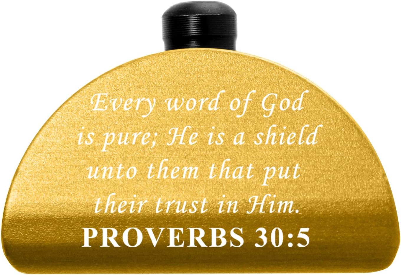 NDZ Performance Aluminum Grip Plug for Glock Gen 1-3 17 19 20 21 22 23 24 31 32 34 & 35 9MM .40 .357 Sig 10MM .45 ACP .45 Gap Laser Engraved in Gold - Bible Proverbs 30:5
