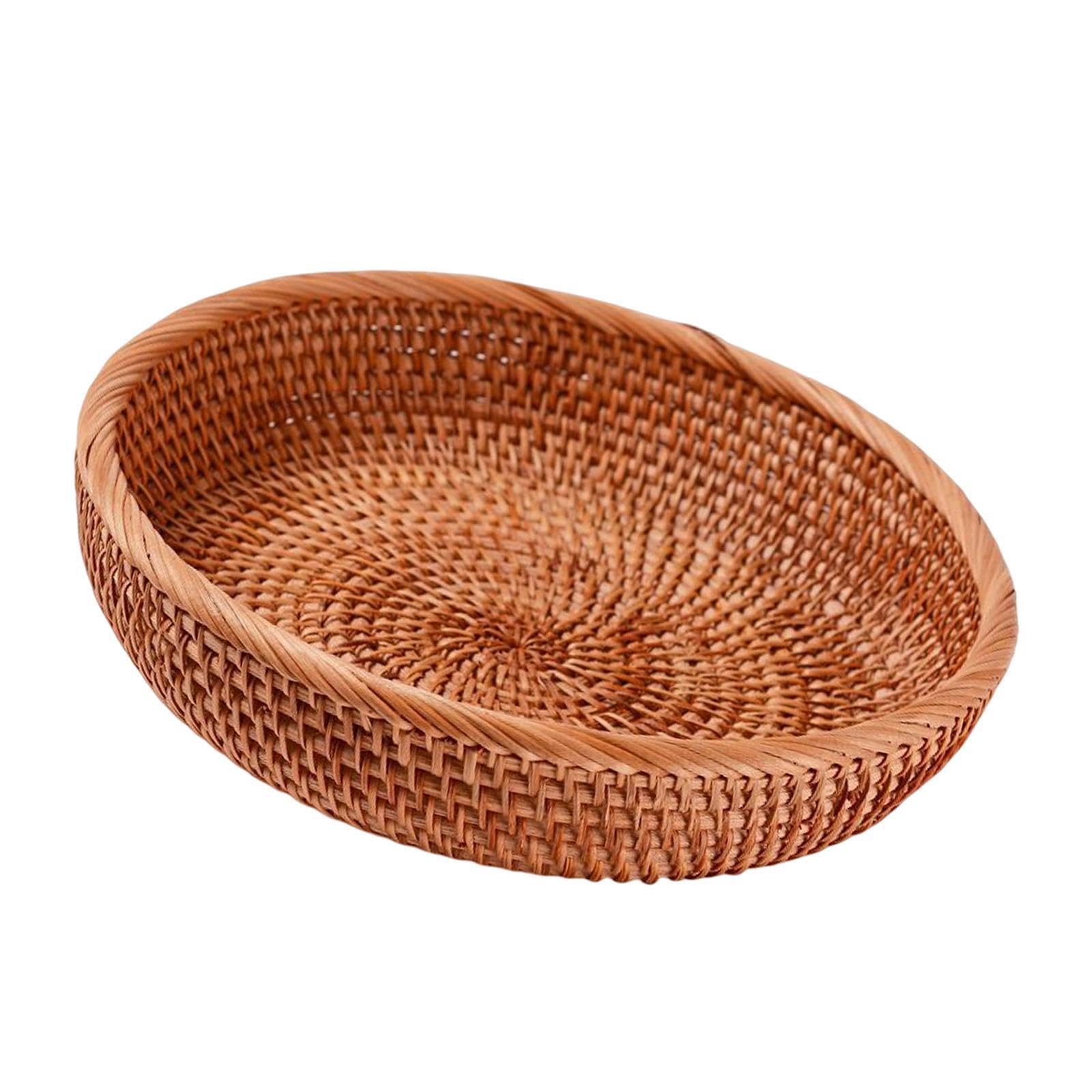 YIXANNX Bread Basket Organizer Wicker Bowl For Snacks Fruits Candies Elegant Addition To Dining Decor Snack Organizer Basket Is Small And Lightweight, L