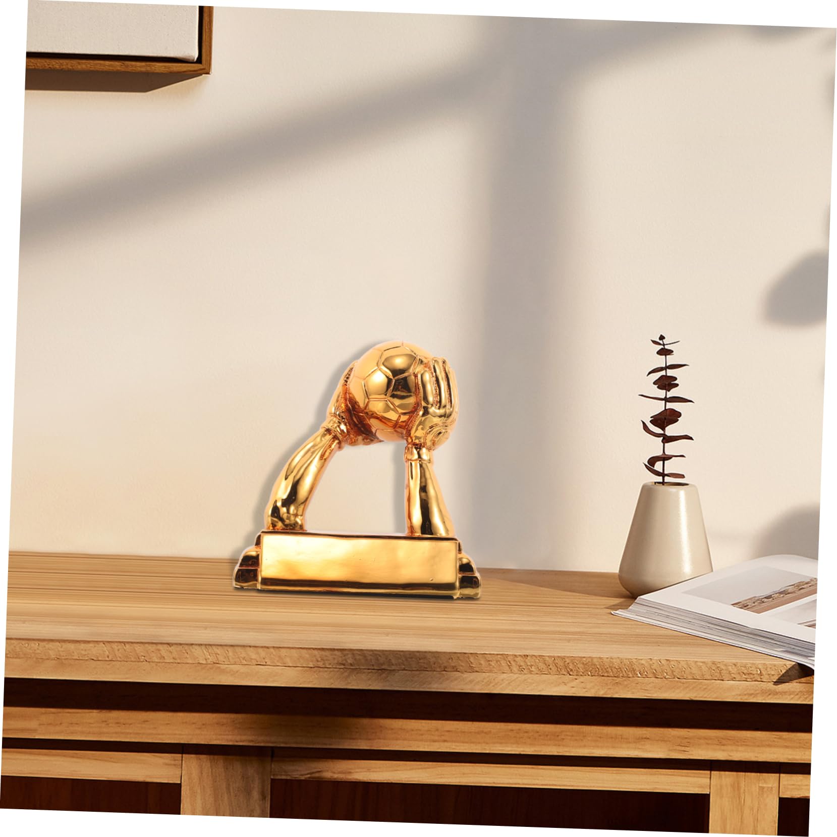 BESTonZON Fußball Trophäe Torwart Auszeichnung Robustem Resin Kompakte Dekorativ für Büro und Zuhause für Fußballfans und Schul oder Mannschaftspreise