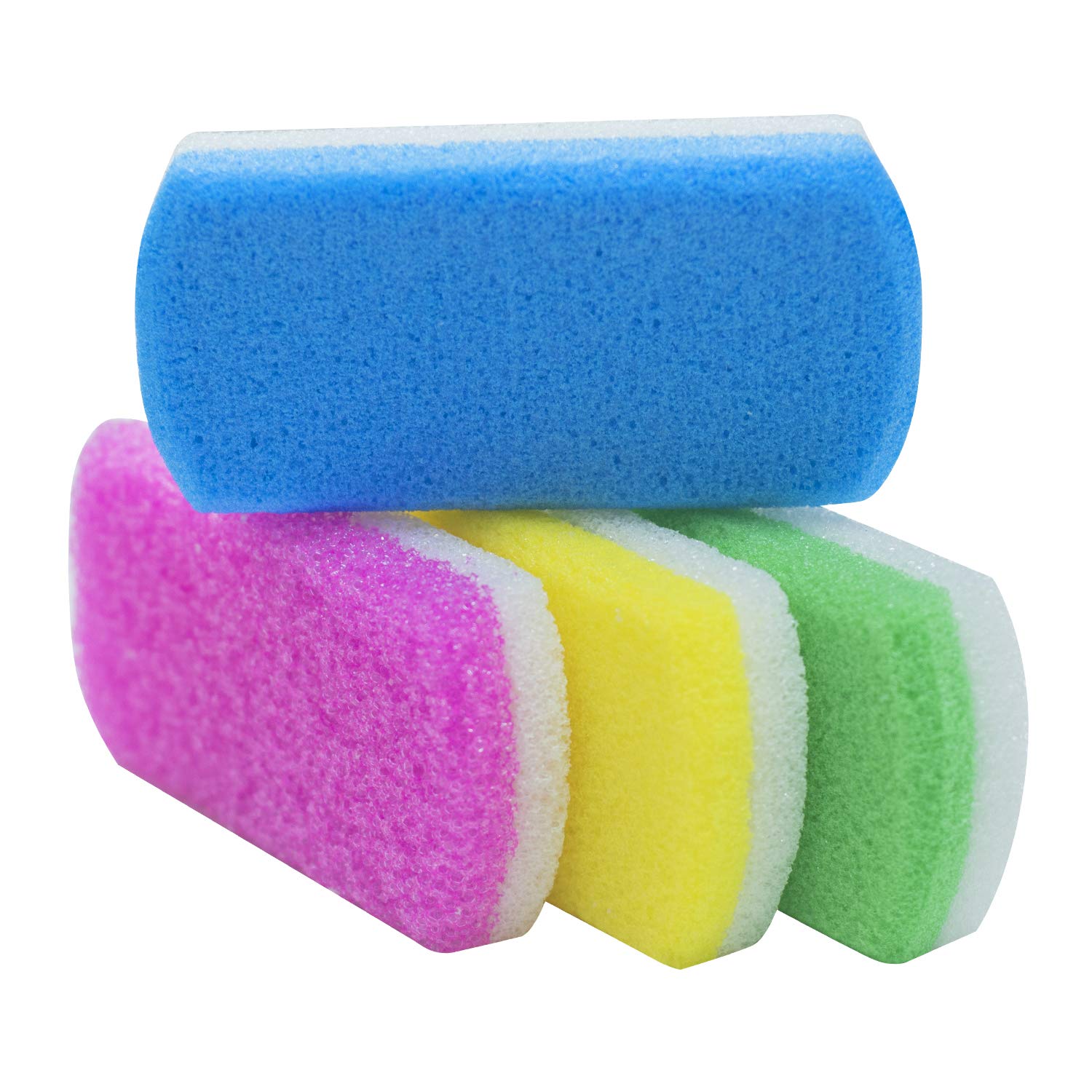 Pumice Stone for Feet (Pack of 4 Colors), CHIALSTAR 2 in 1 Callus Remover and Pumice Pad, Pedicure Stone Scrubber for Smooth Feet, Hands and Body, Exfoliation Tool to Remove Dead Skin : Beauty & Personal Care