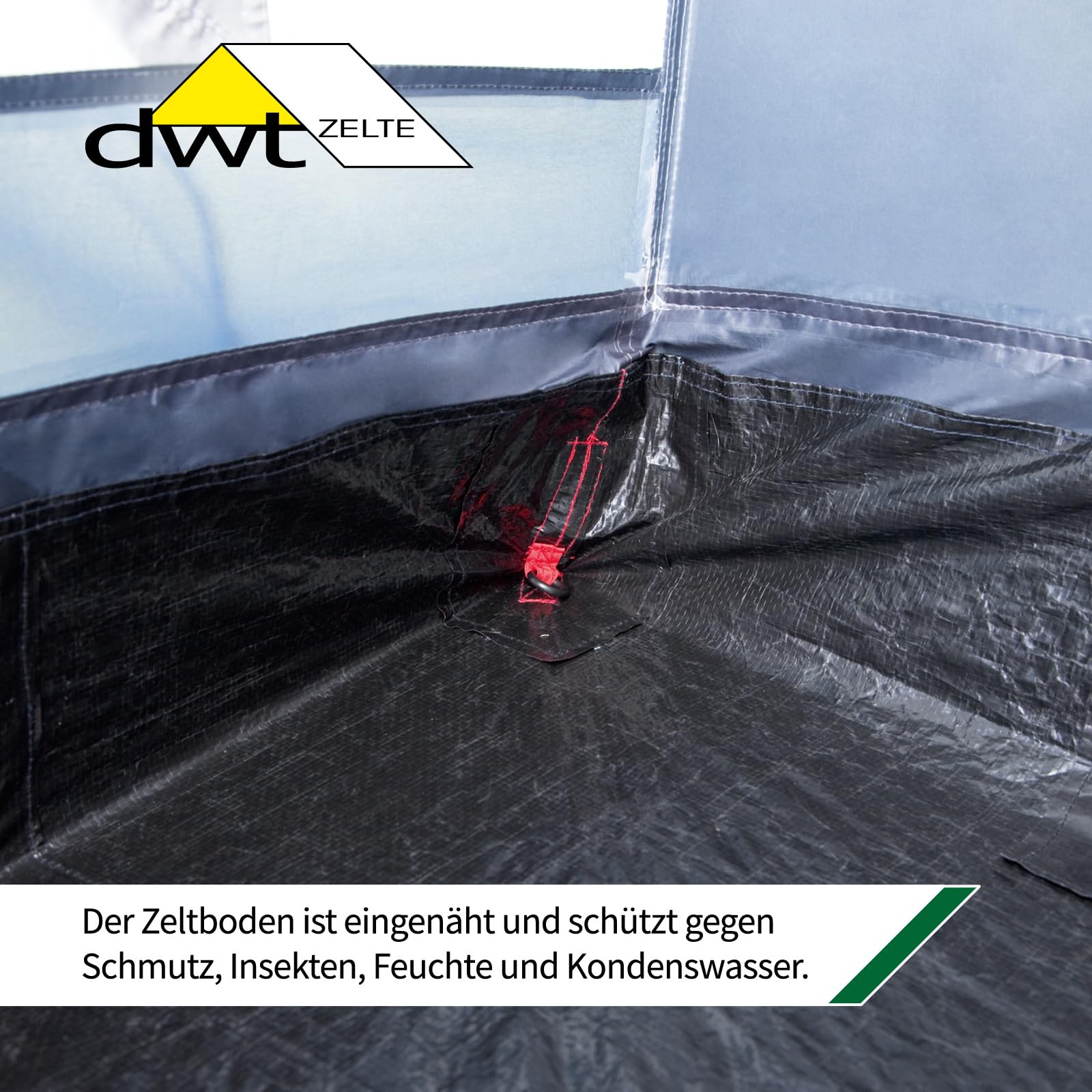 DWT Wohnmobil Vorzelt Luna Air, 350 x 250 cm, aufblasbares Mobilzelt, freistehend für Busse und Kastenwagen inkl. Zeltboden