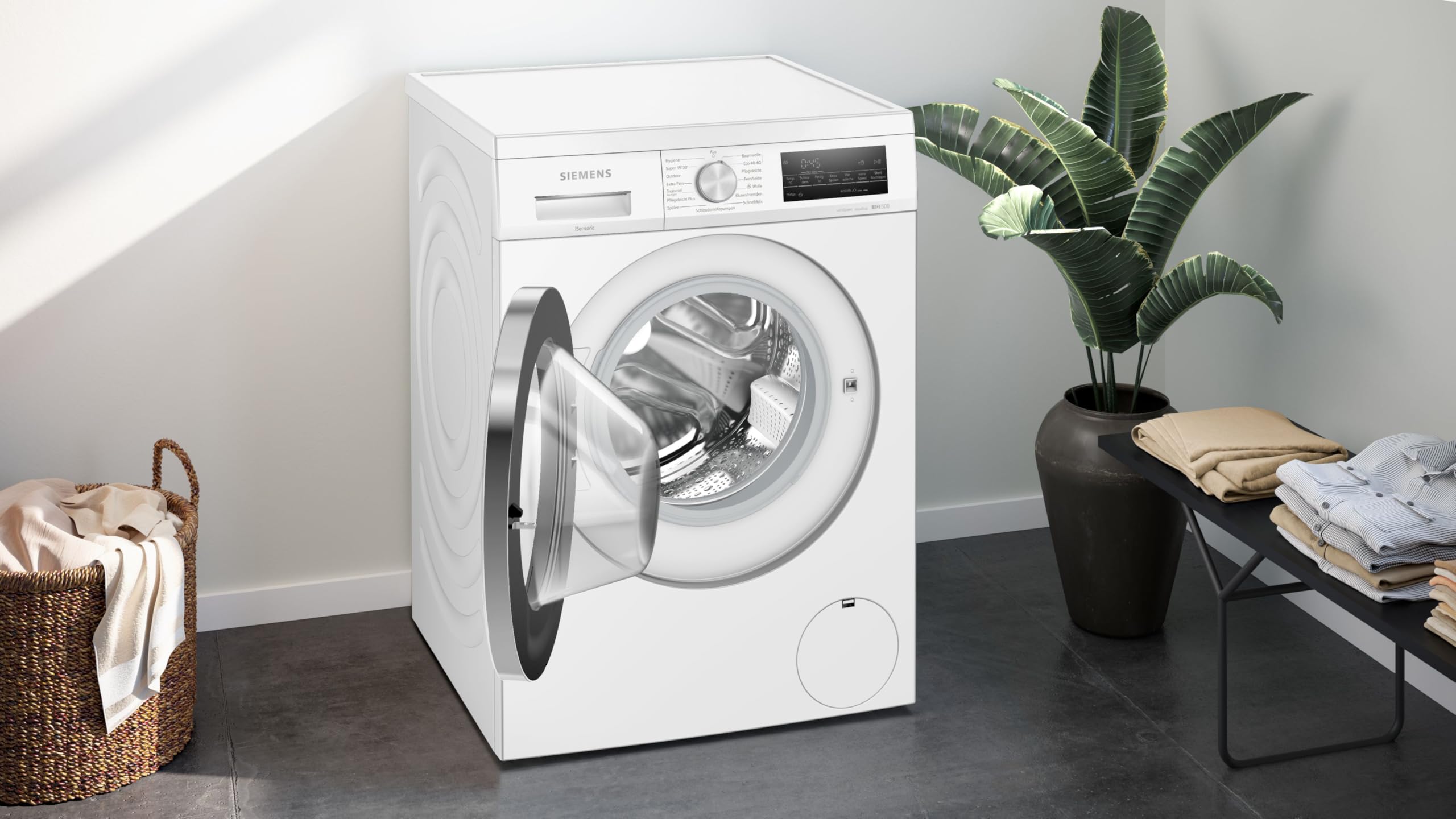 Siemens iQ500 WU14UT71 Unterbau-Waschmaschine 8 kg 1400 UpM Antiflecken-System smartFinish speedPack L Nachlegefunktion