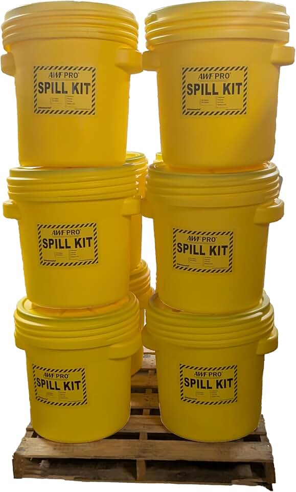 AWF PRO 20 Gallon Universal Spill Kit, 59 Pieces, Pack of 10