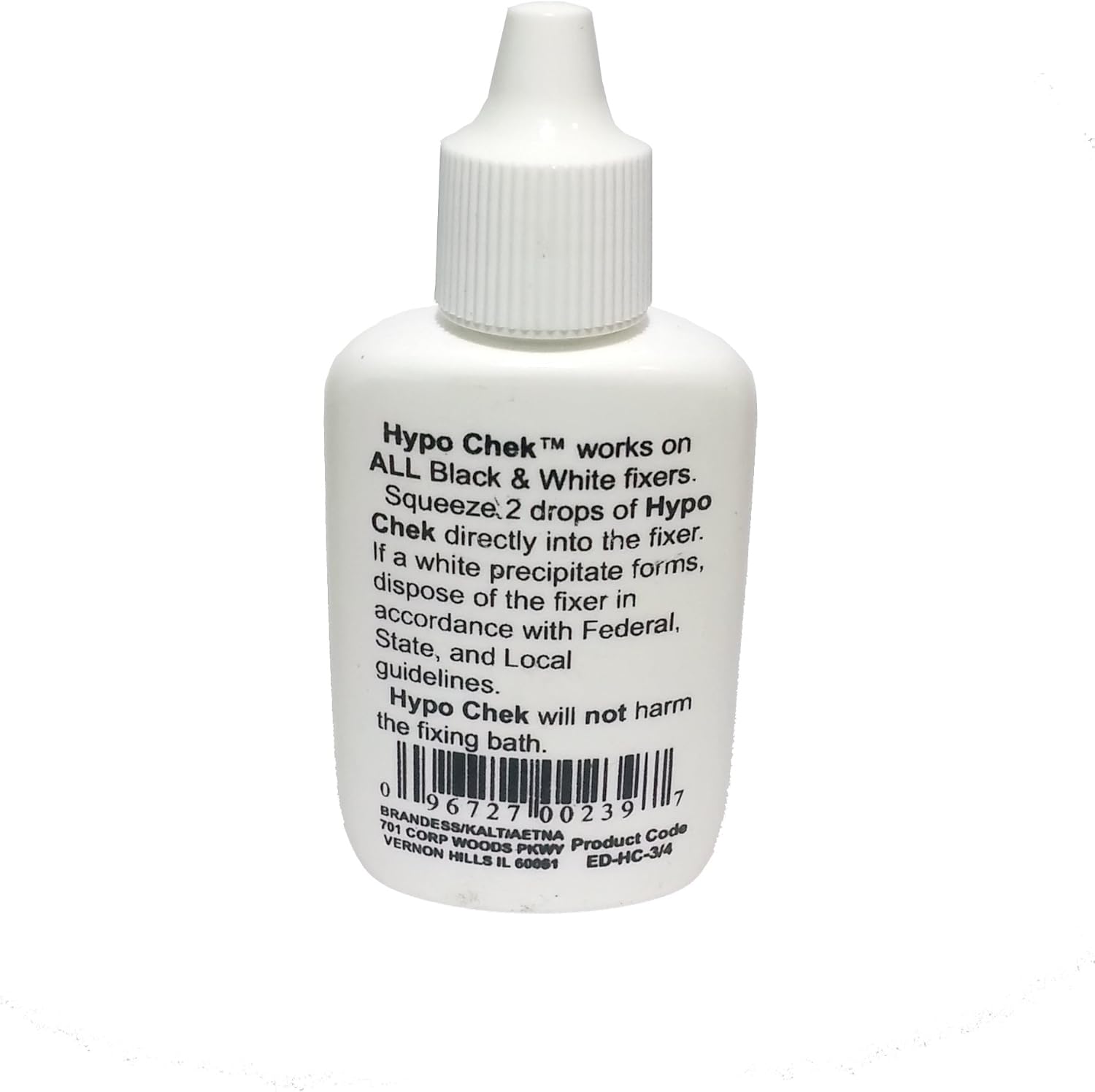 Edwal Hypo-Check Chemical Test for Exhausted Film and Paper Fixers, 3/4 Oz