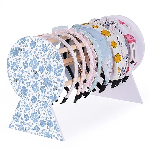 Vista 24 de Basumee Soporte para diadema: organizador de accesorios para el cabello para niñas, diademas para el cabello y decoración de habitaciones