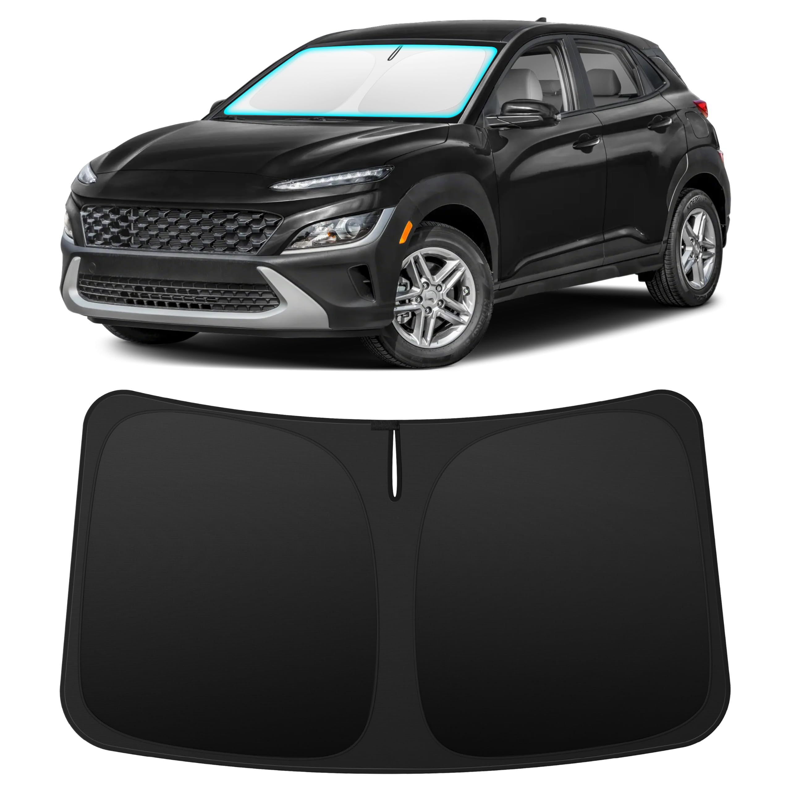 INSAUTO Custom Fit Windshield Sun Shade for Hyundai Kona 2018-2023