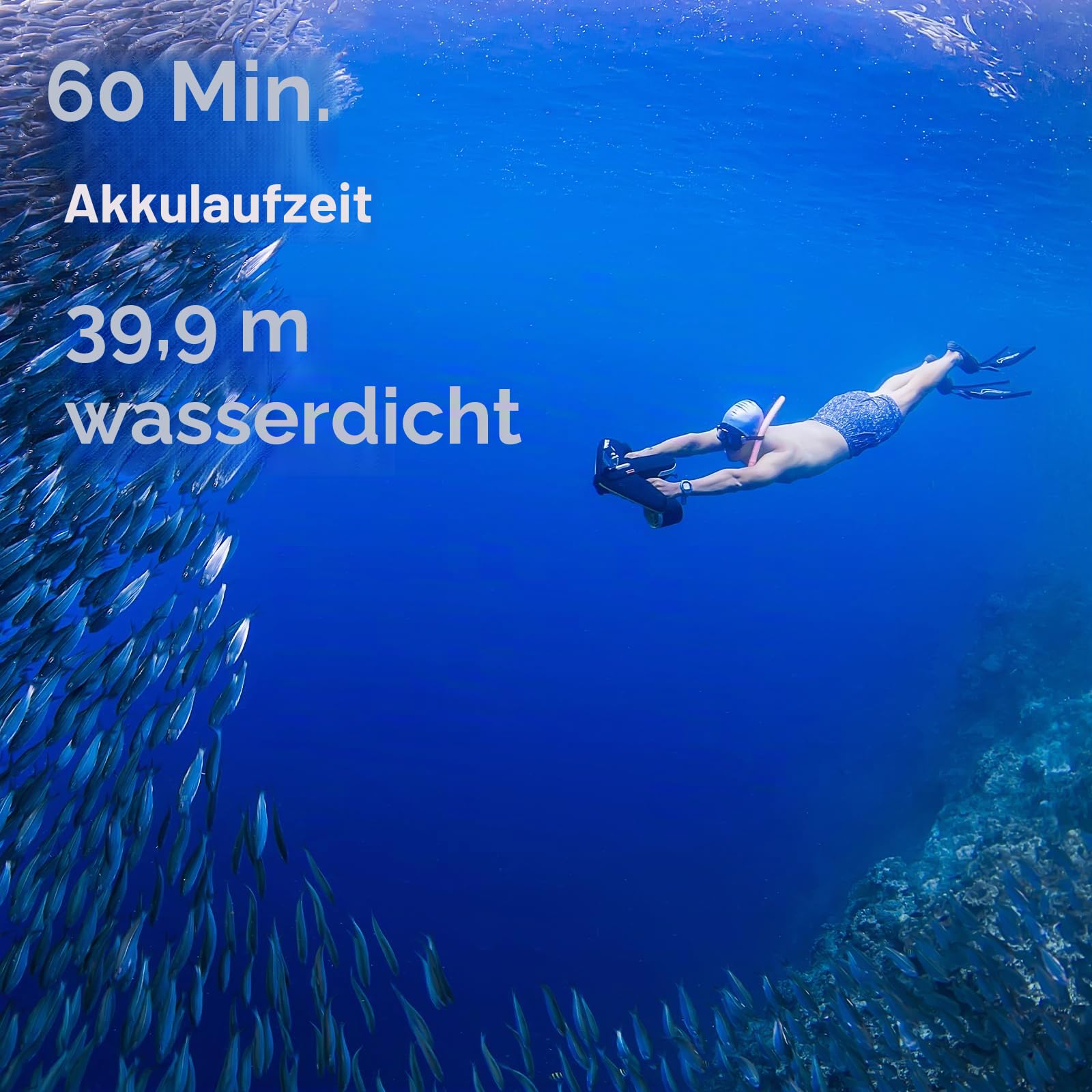 Sublue Navbow Plus Smart Professioneller Unterwasser-Scooter Dual-Motoren mit Action-Kamera-Halterung, 3-Gang-Geschwindigkeit, 2 m/s, 40 m, Schwimmbad, Tauchen, Schnorcheln