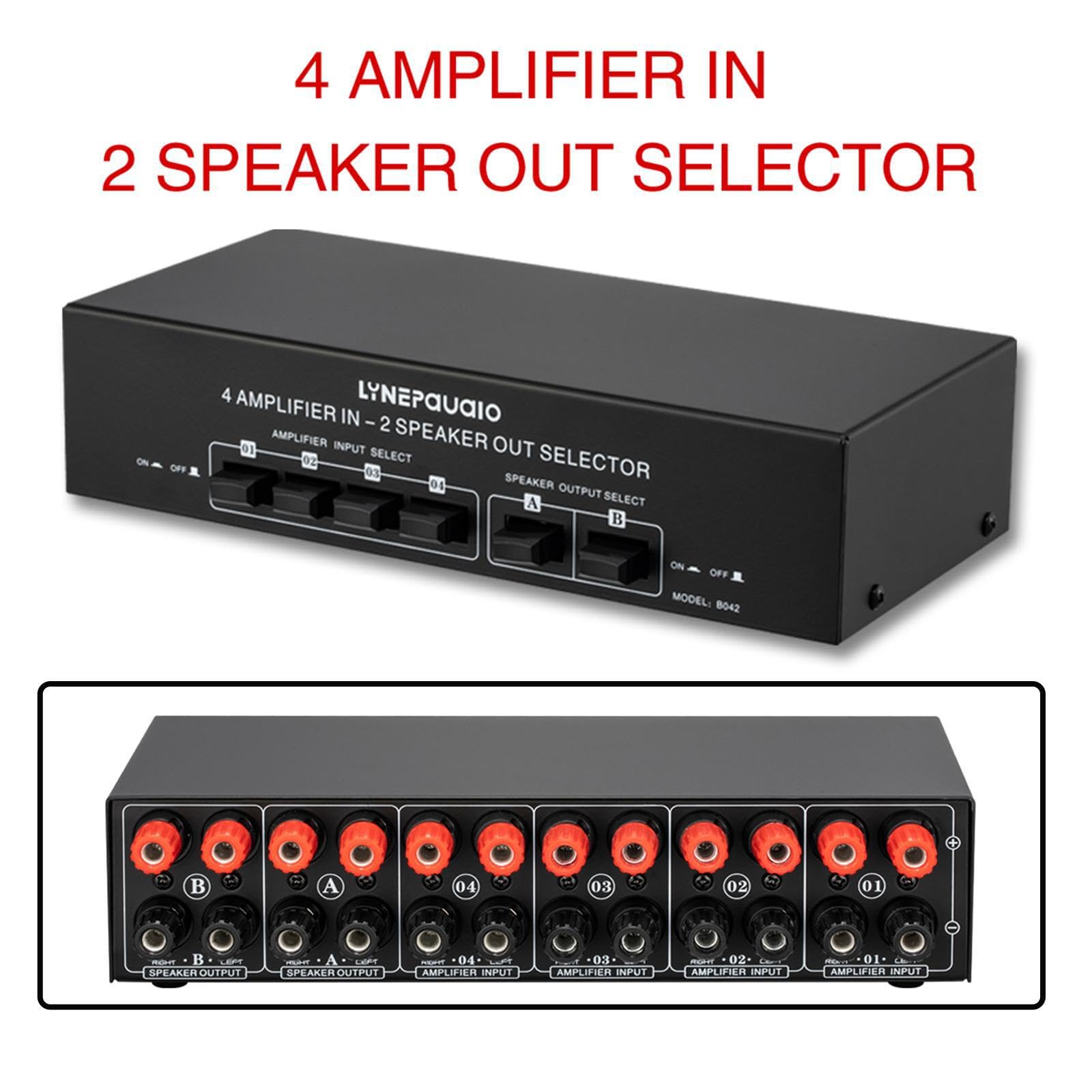 Répartiteur Audio amélioré 4 entrées / 2 Sorties. Conçu pour Les audiophiles exigeants recherchant Un Son Optimal sans compromis. Sélection