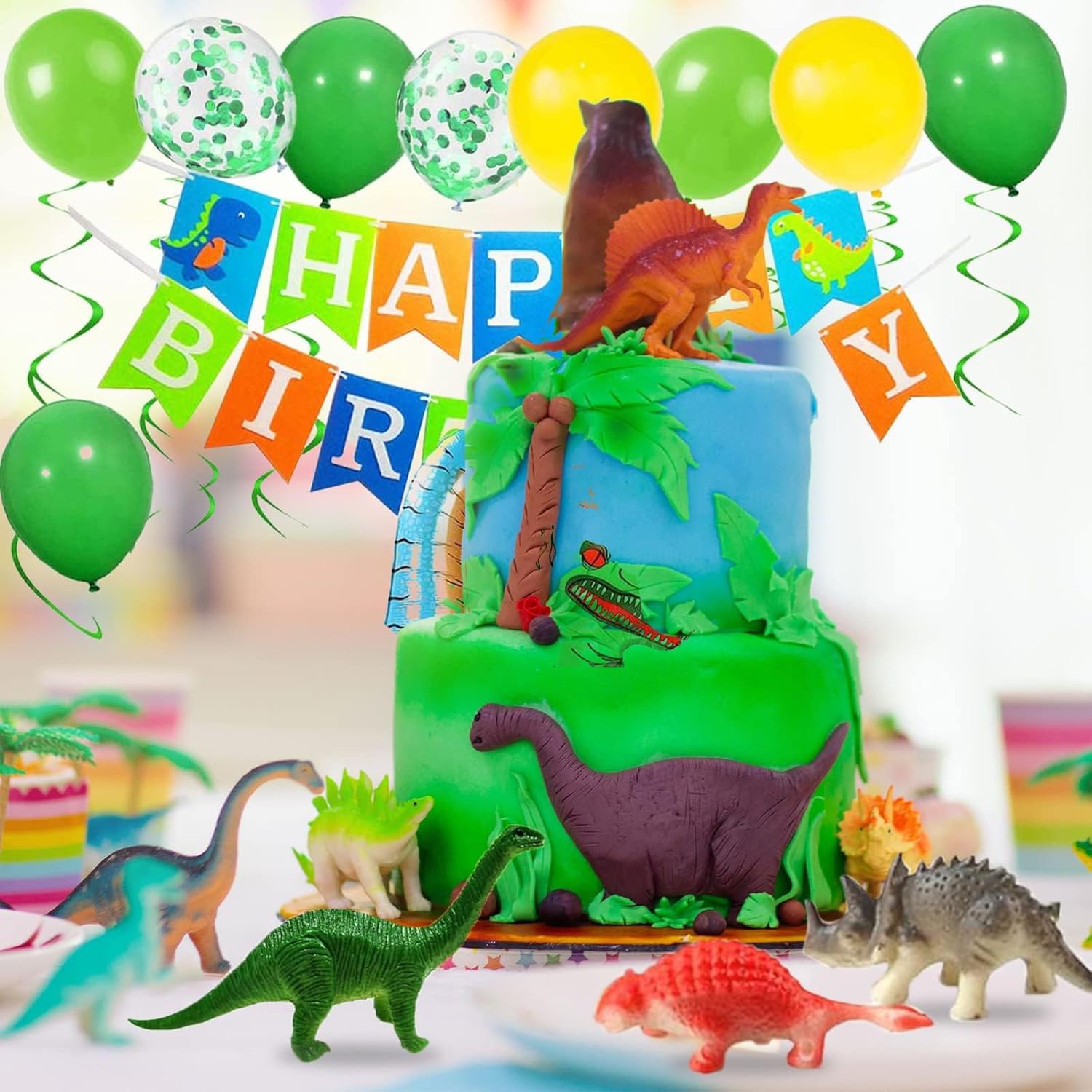 OuMuaMua Dinosaur Toys, Plastic Mini Dinosaur Figure Toy Set Including T-rex, Stegosaurus, Monoclonius for Kids Toddler Dinosaur Birthday Party Favors, Christmas Valentines Day Gifts, 78 Pack