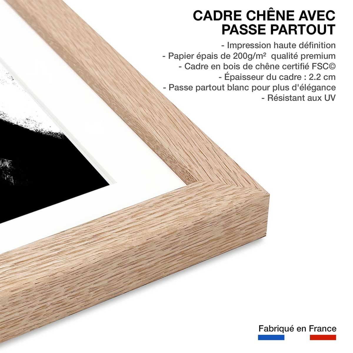 Póster de cruz de prueba negativa, fabricado en Francia, 60 x 90 cm
